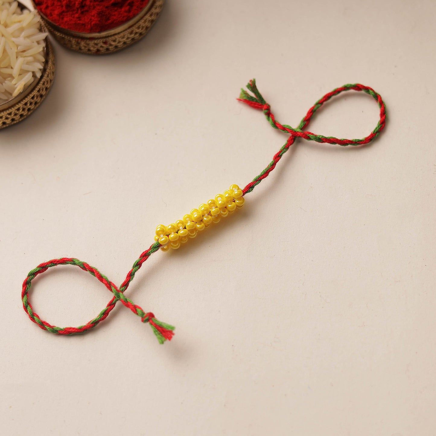 Handmade Beadwork Tutti Frutti Rakhi 02