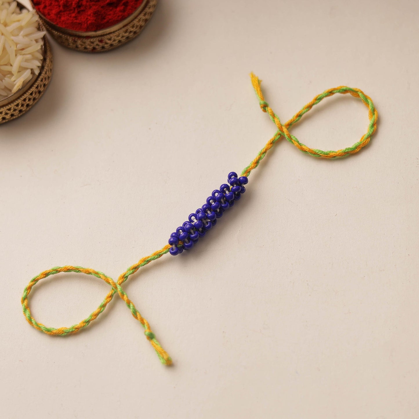 Handmade Beadwork Tutti Frutti Rakhi 03