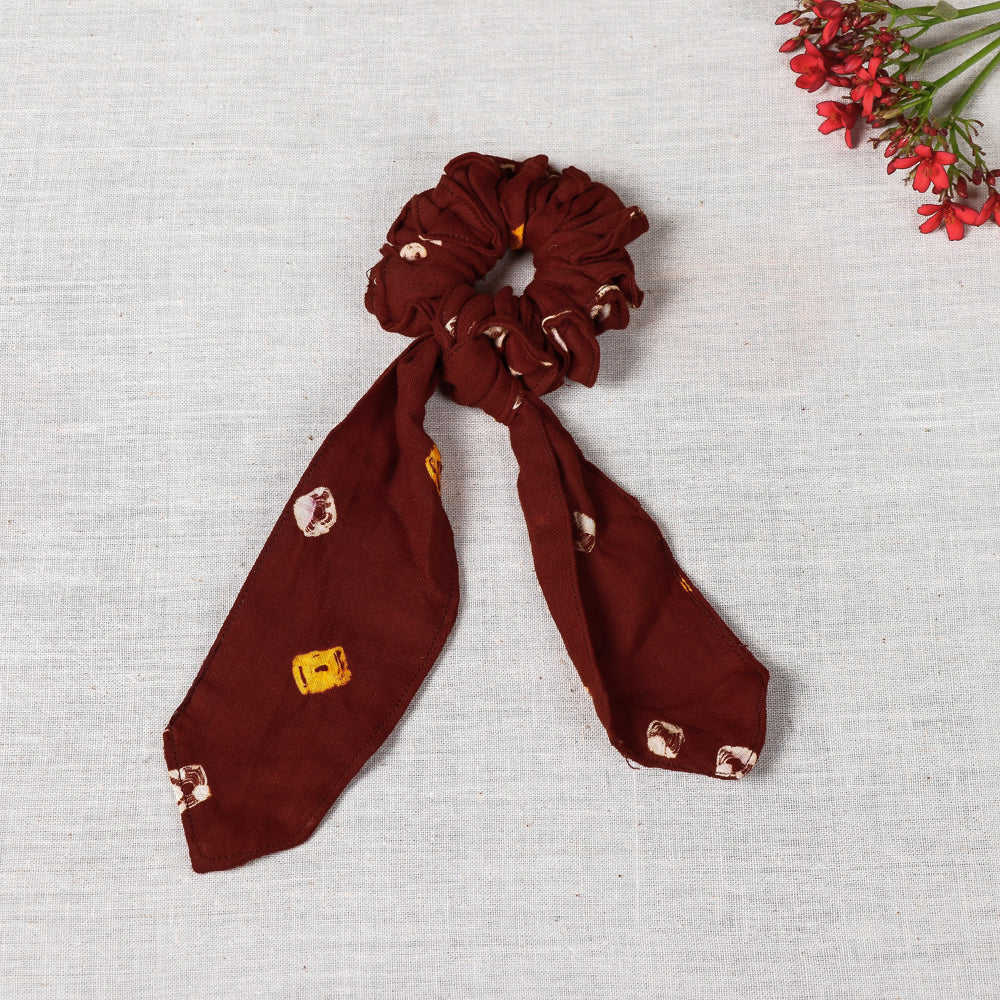 Handmade Cotton Elastic Hair Bands/Scarf Ponytail Holder/Scrunchie Ties