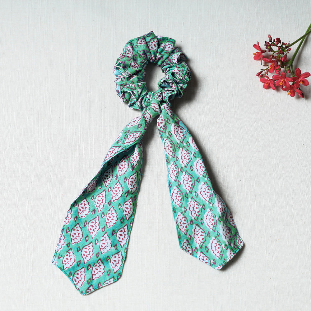 Handmade Cotton Elastic Hair Bands/Scarf Ponytail Holder/Scrunchie Ties