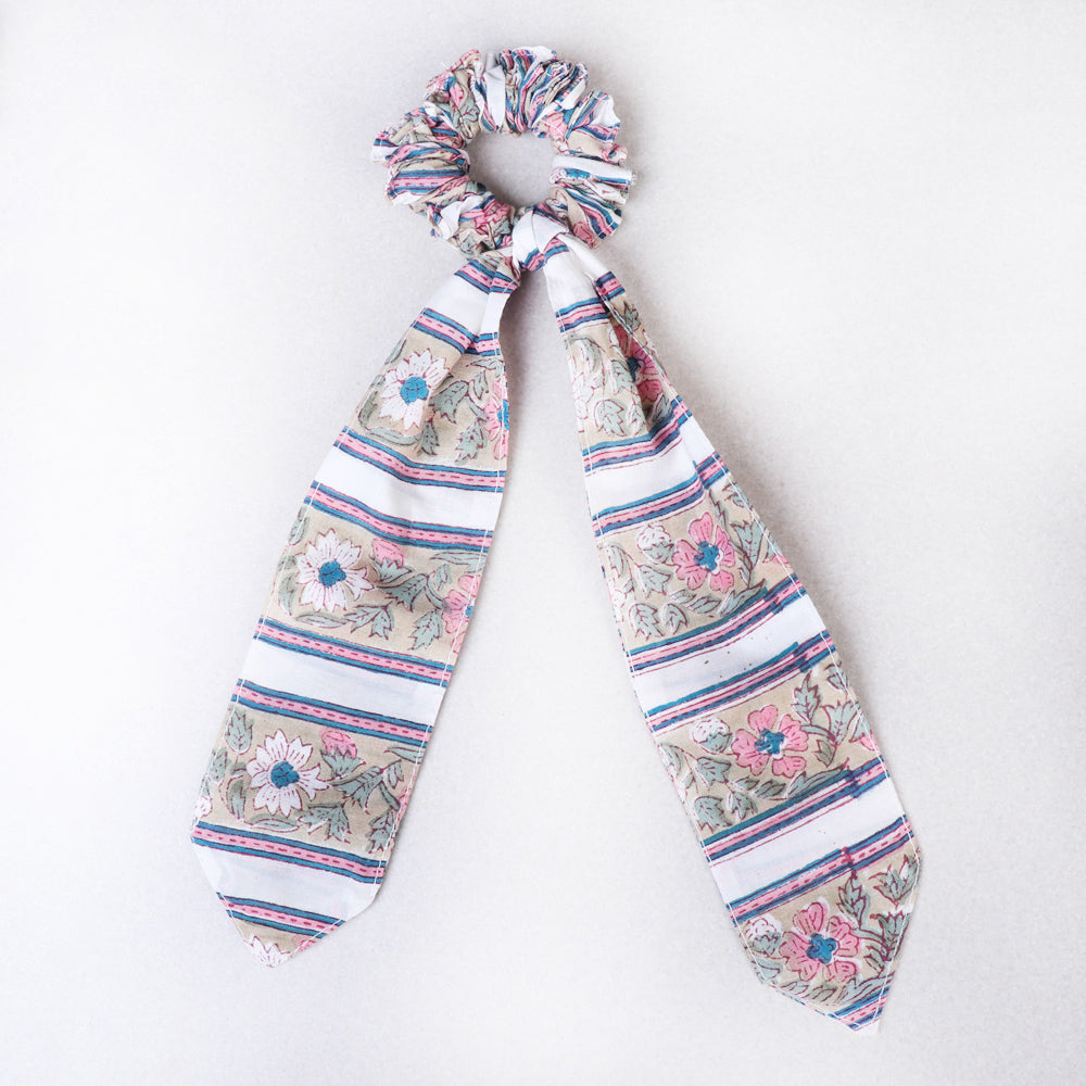 Handmade Cotton Elastic Hair Bands/Scarf Ponytail Holder/Scrunchie Ties