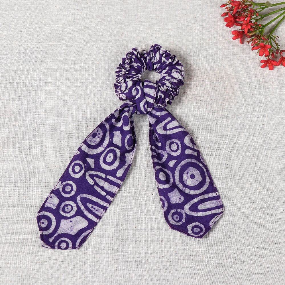 Handmade Cotton Elastic Hair Bands/Scarf Ponytail Holder/Scrunchie Ties