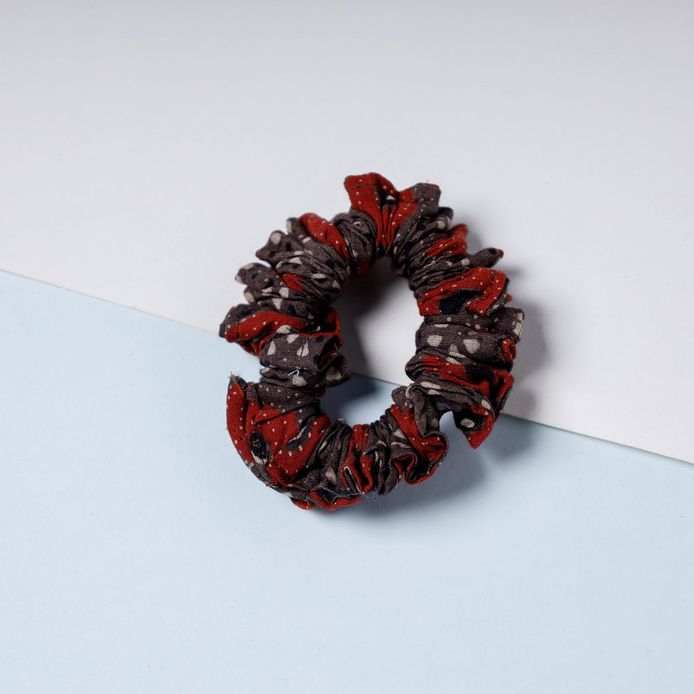 Brown Handmade Cotton Elastic Hair Rubber Band/Scrunchie