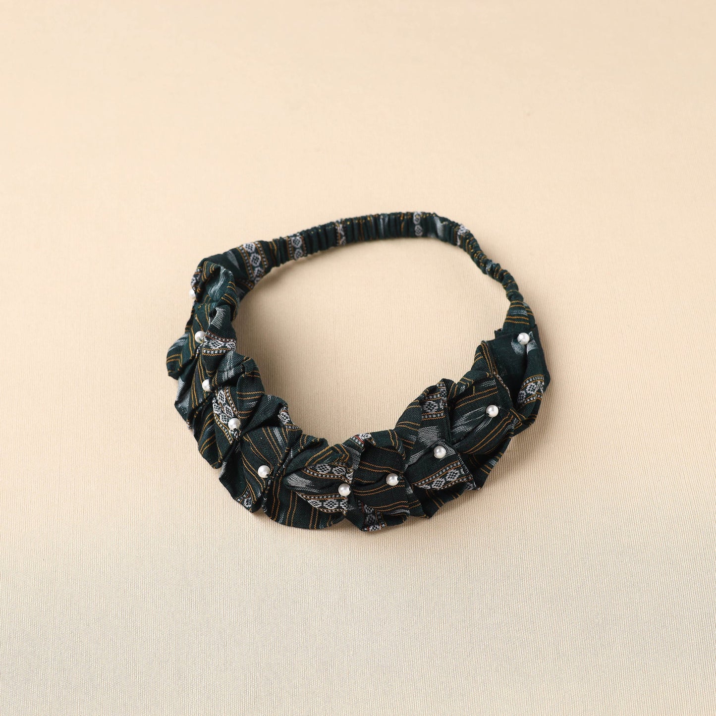 Handmade Cotton Elastic Pearl Headband