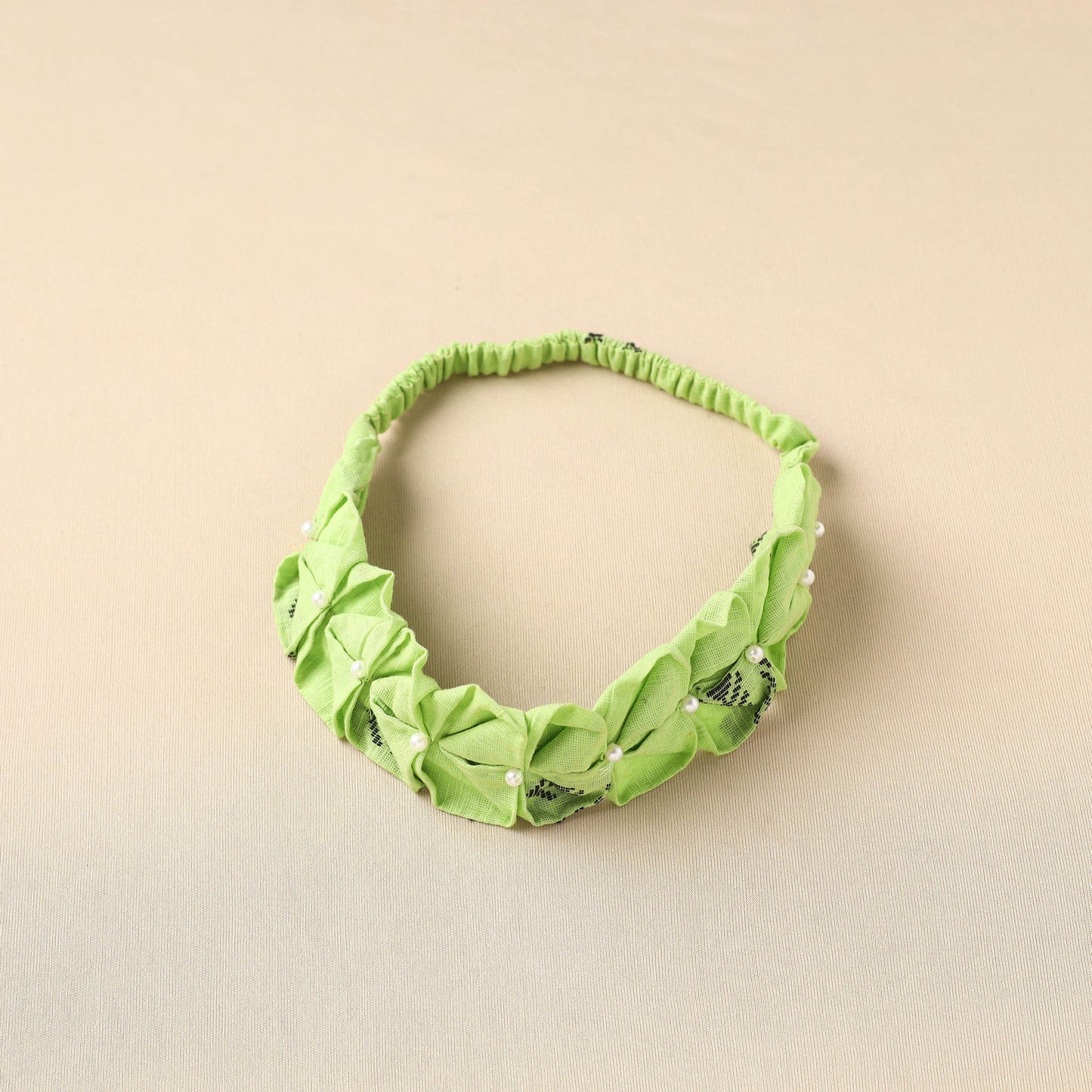 Handmade Cotton Elastic Pearl Headband