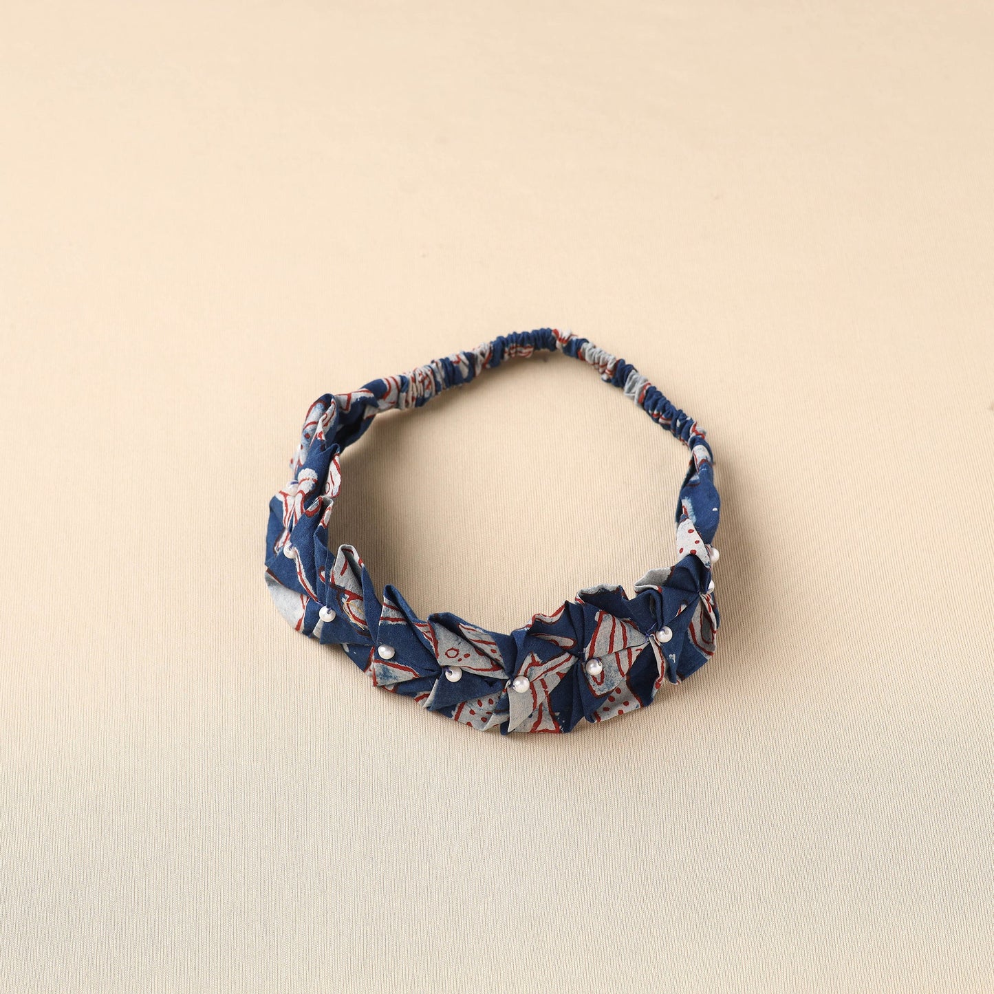 Handmade Cotton Elastic Pearl Headband