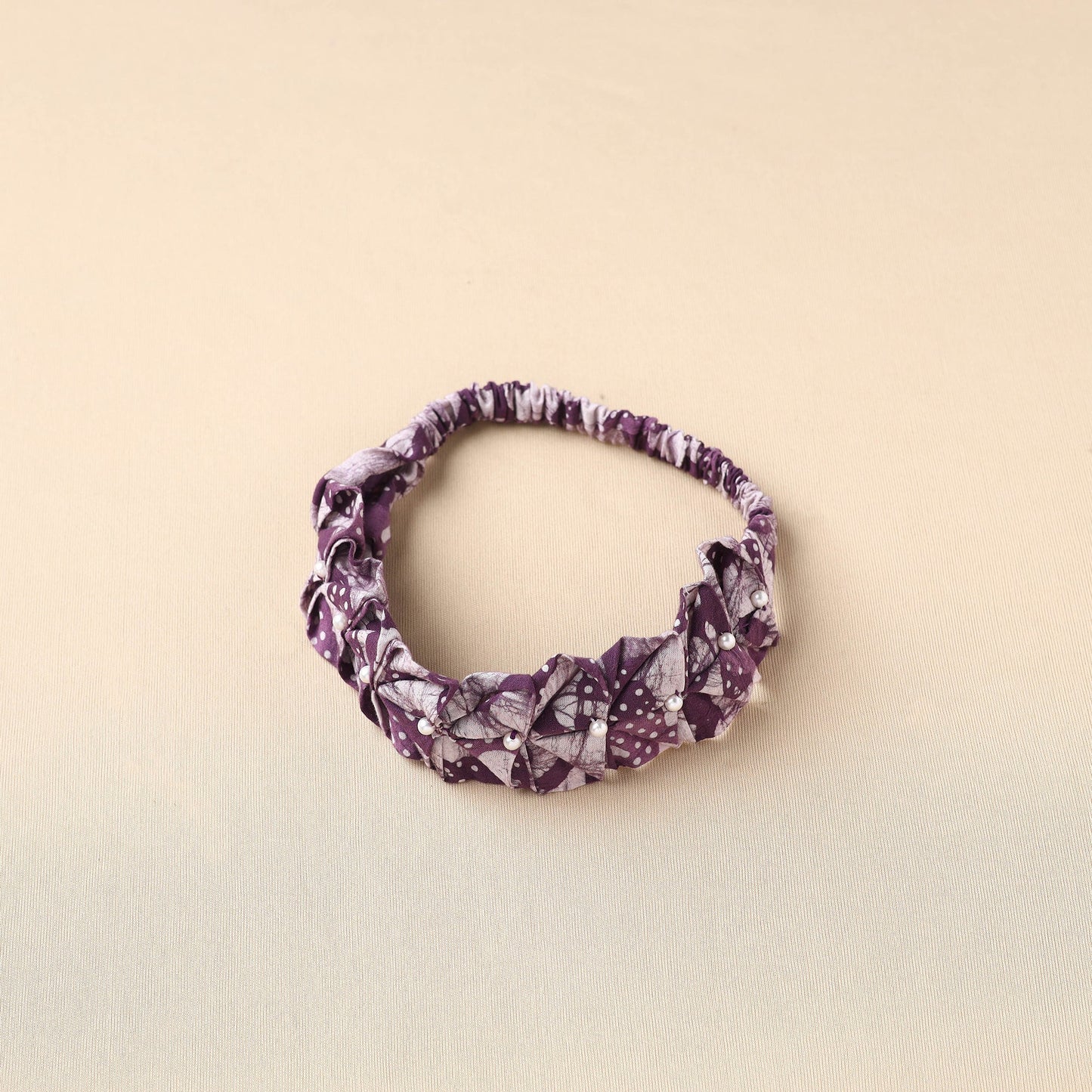 Handmade Cotton Elastic Pearl Headband