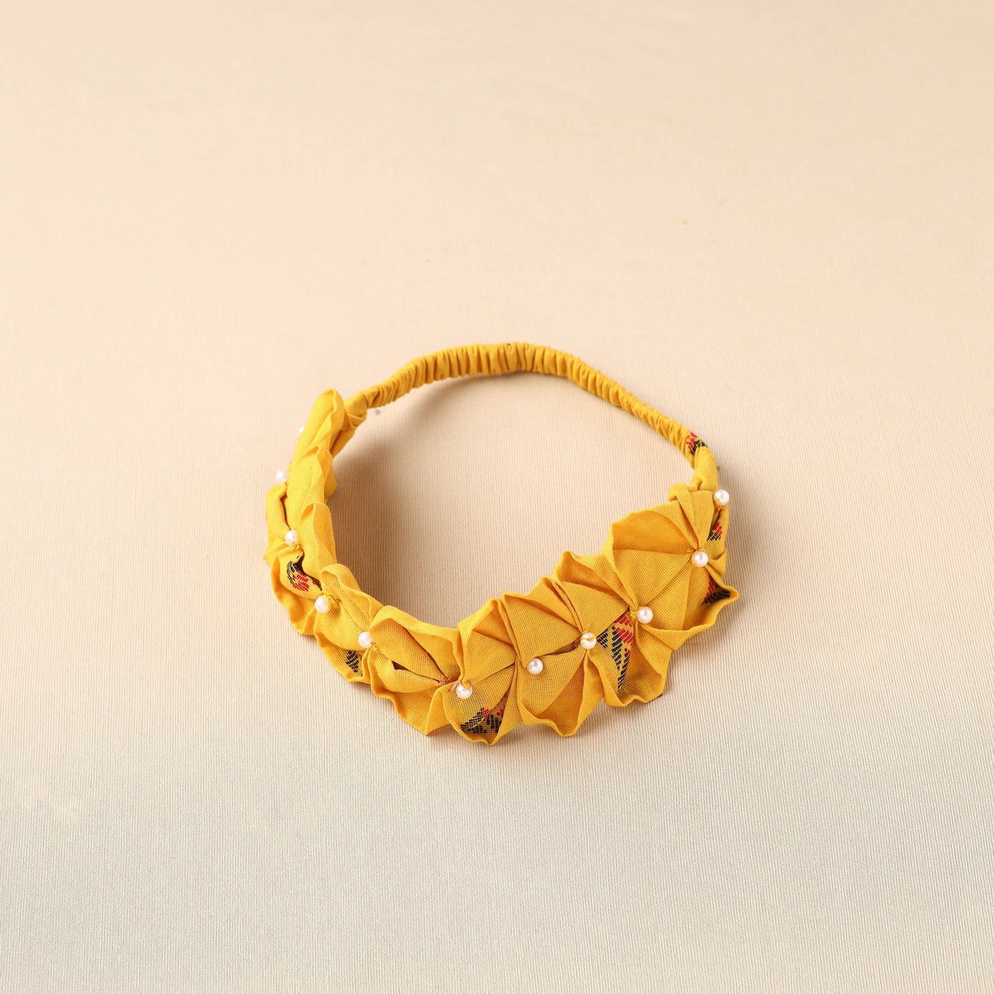 Handmade Cotton Elastic Pearl Headband