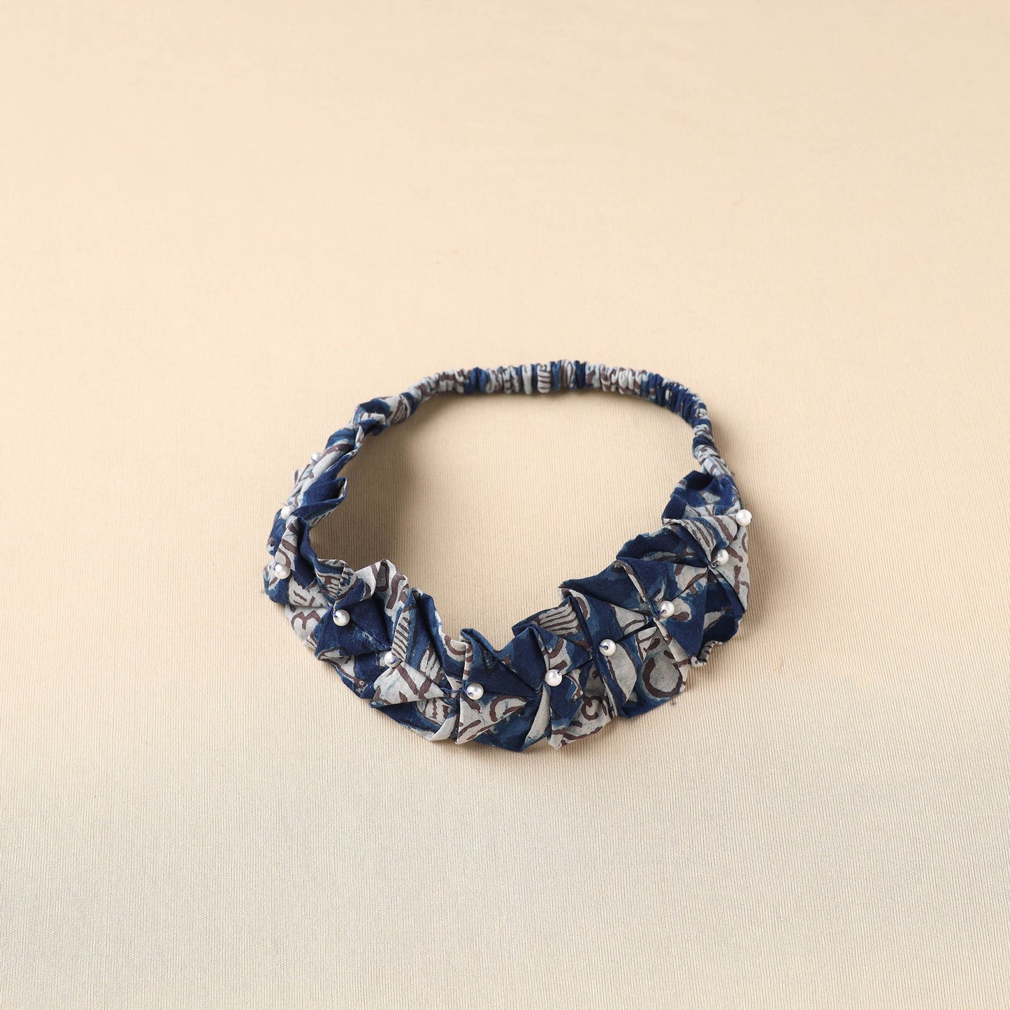 Handmade Cotton Elastic Pearl Headband