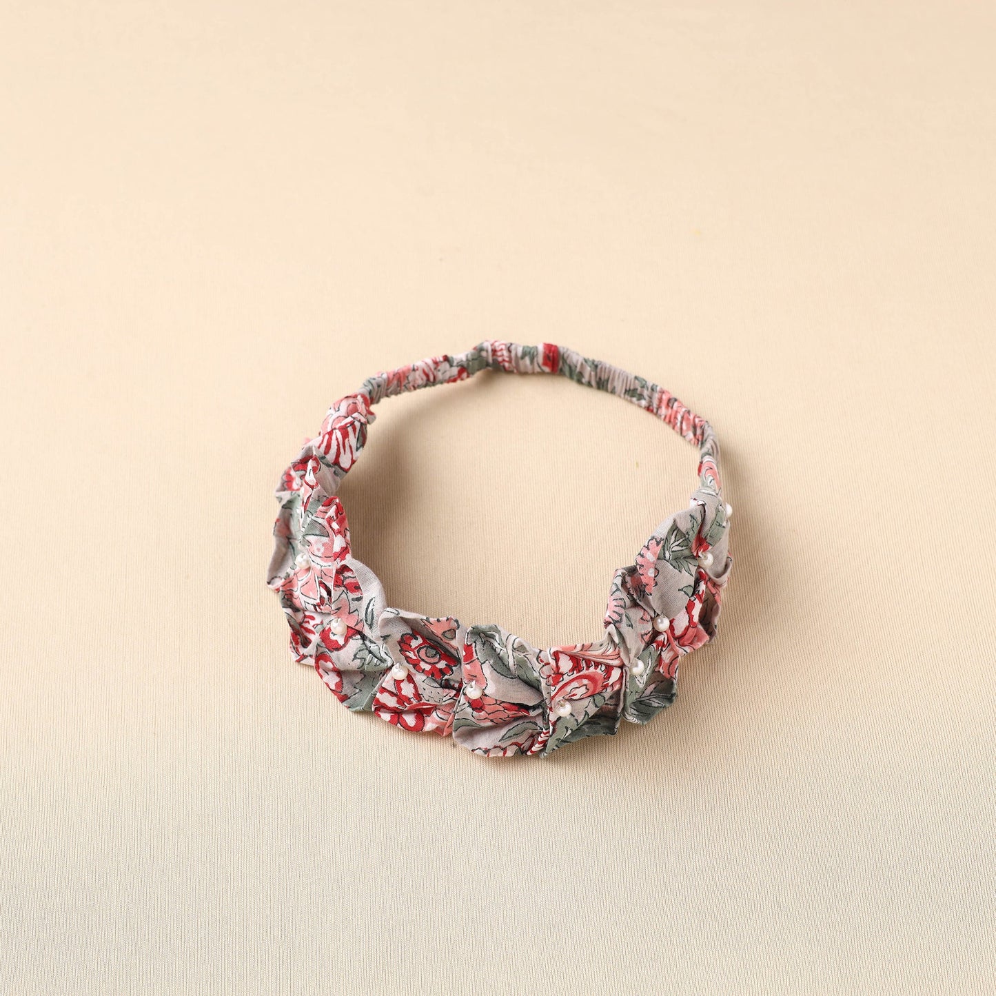 Handmade Cotton Elastic Pearl Headband