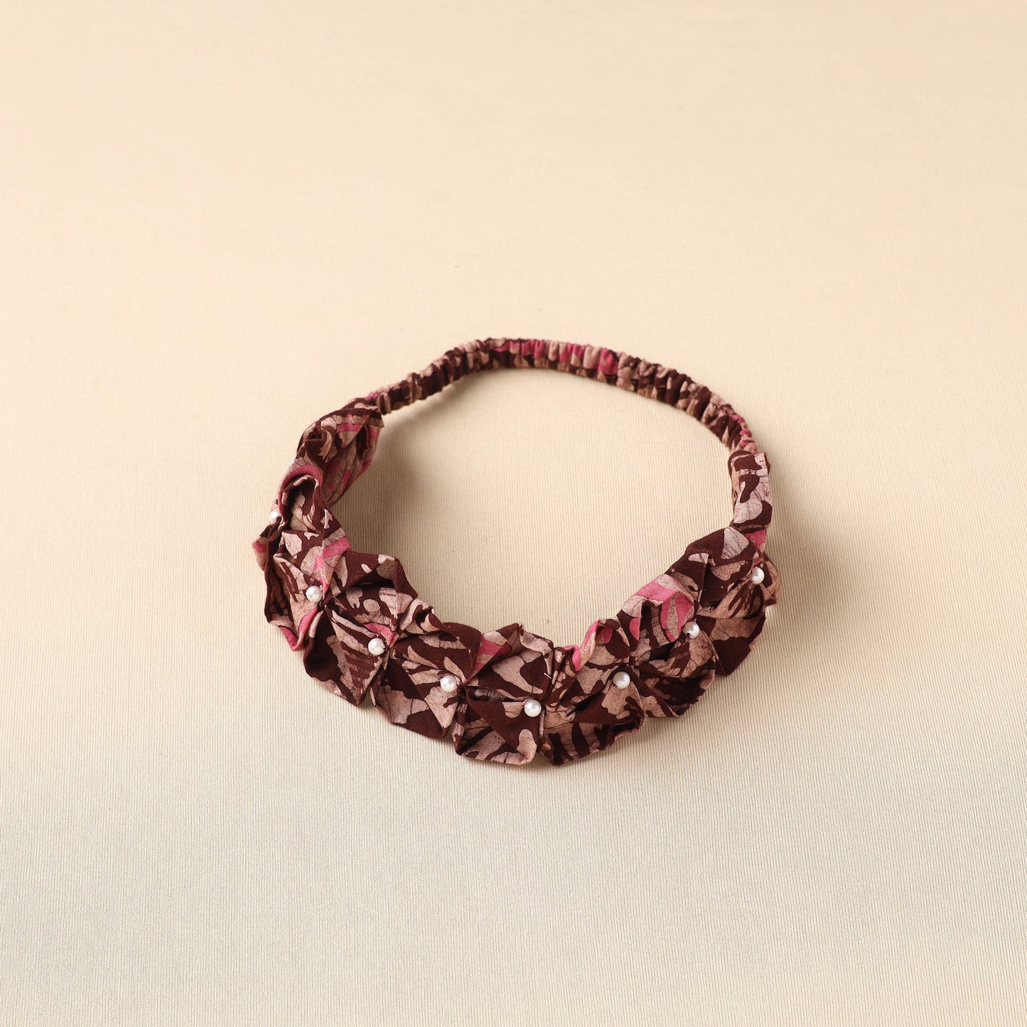 Handmade Cotton Elastic Pearl Headband