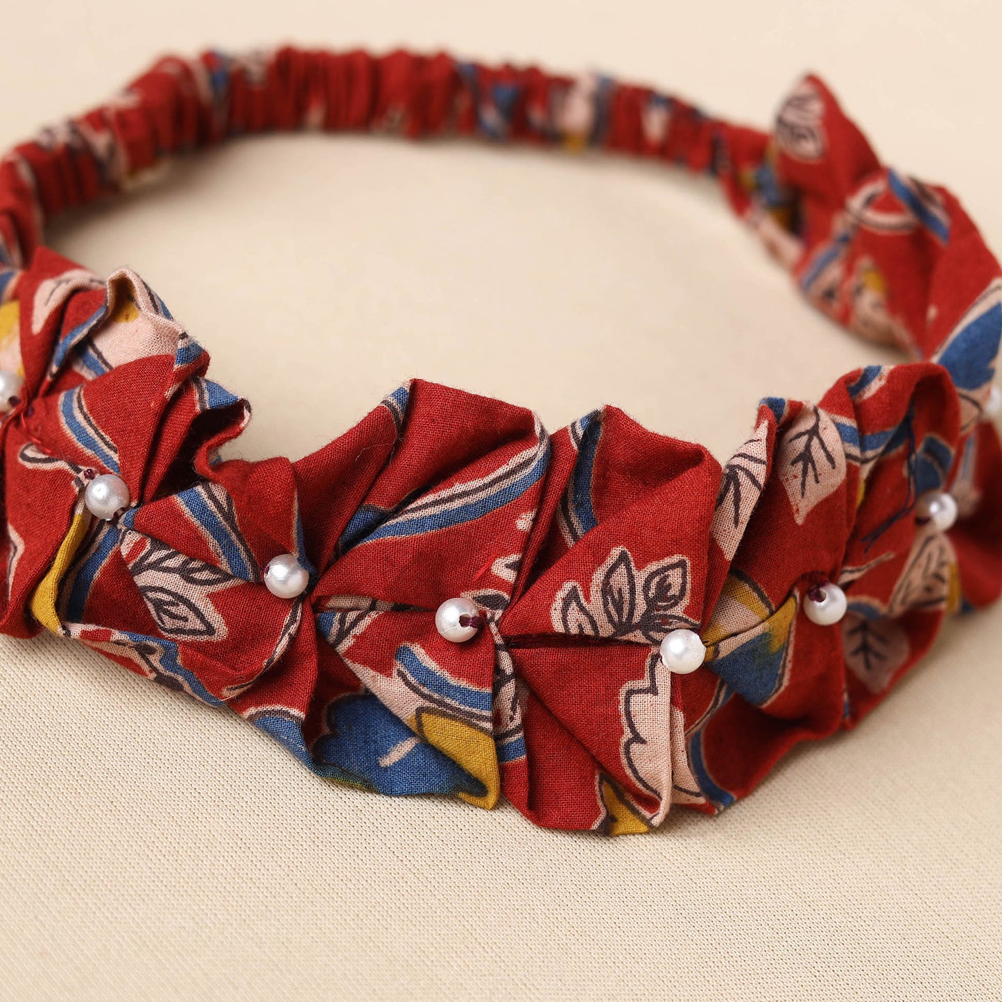 Handmade Cotton Elastic Pearl Headband