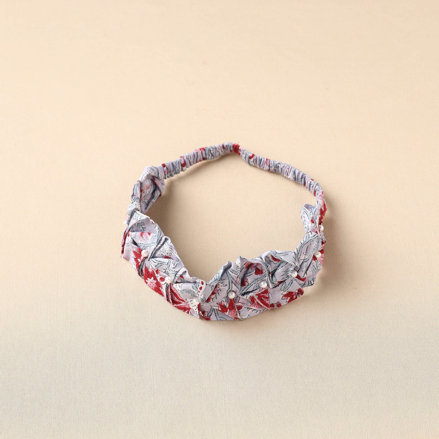 Handmade Cotton Elastic Pearl Headband