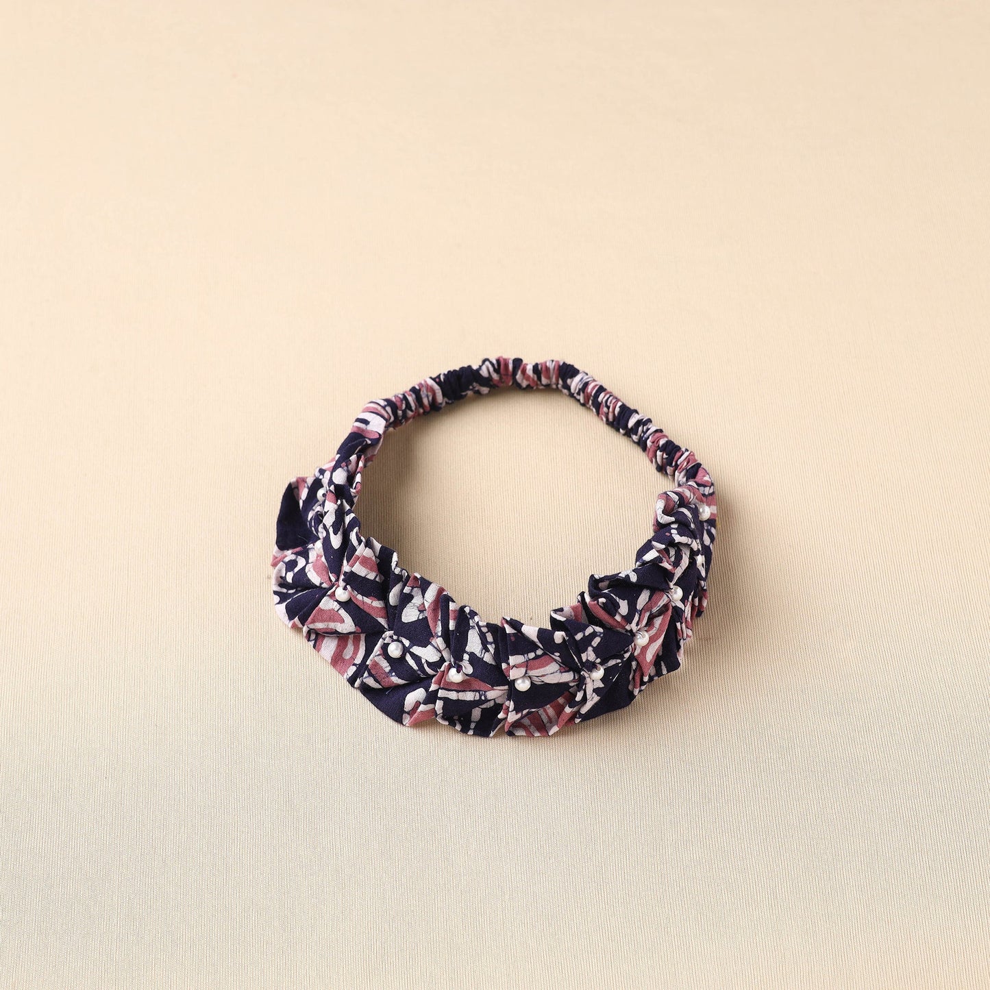 Handmade Cotton Elastic Pearl Headband