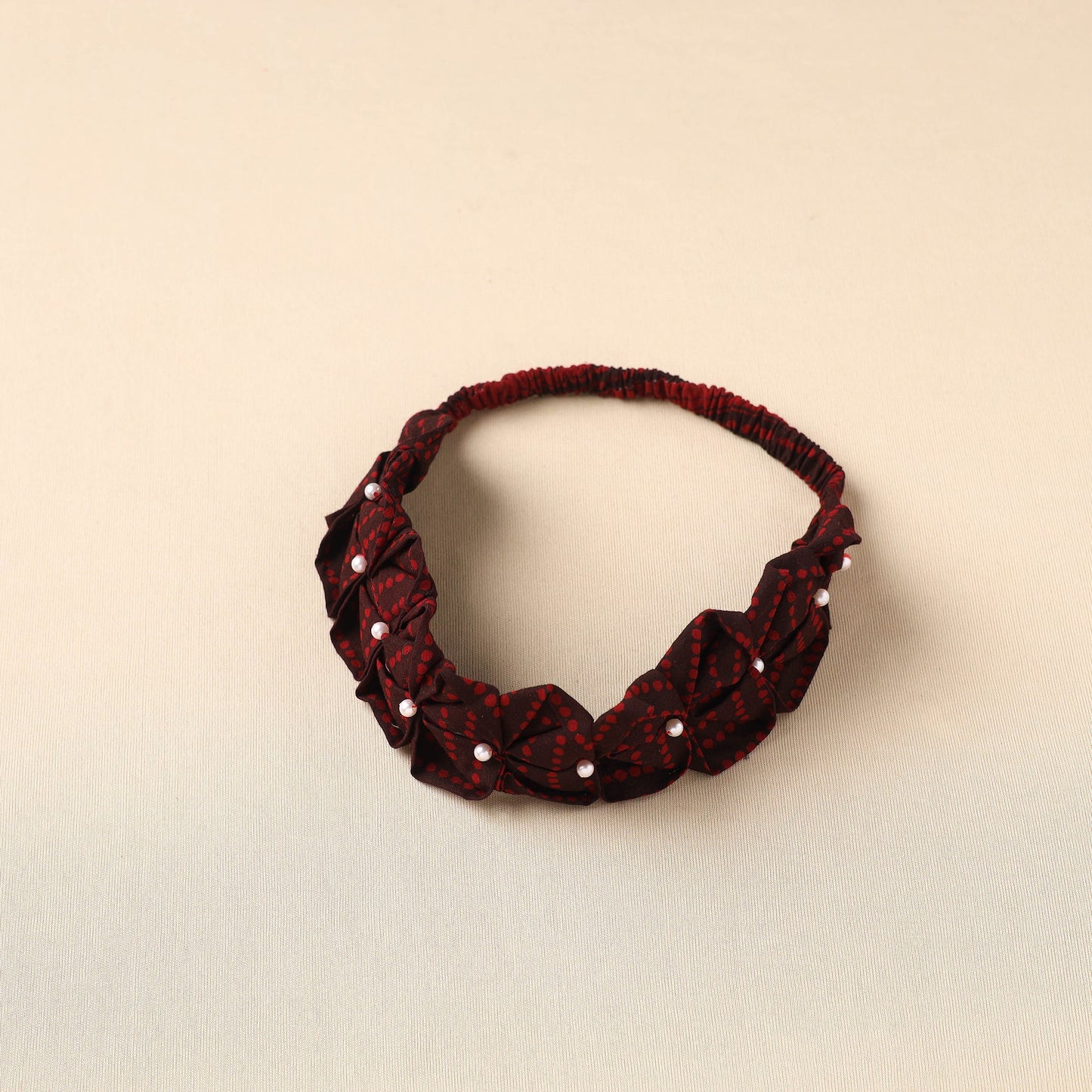 Handmade Cotton Elastic Pearl Headband