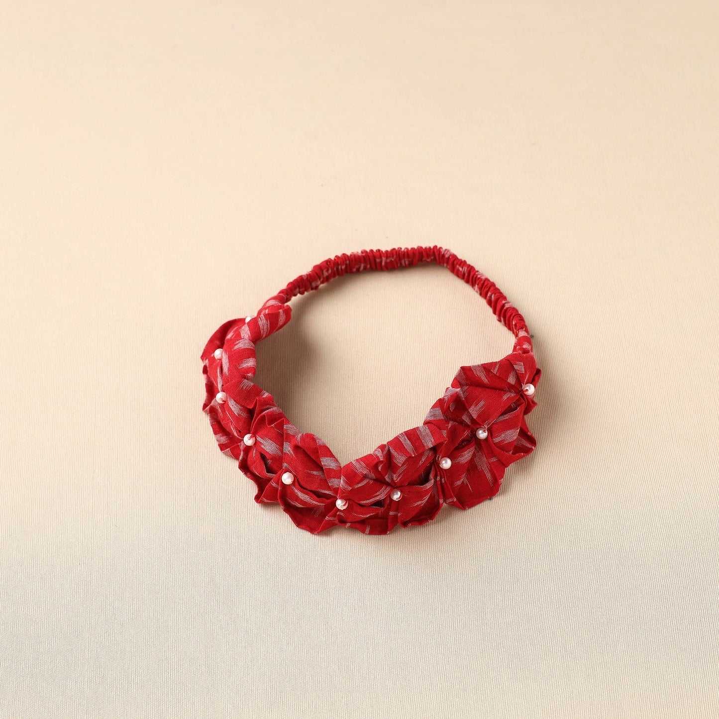 Handmade Cotton Elastic Pearl Headband