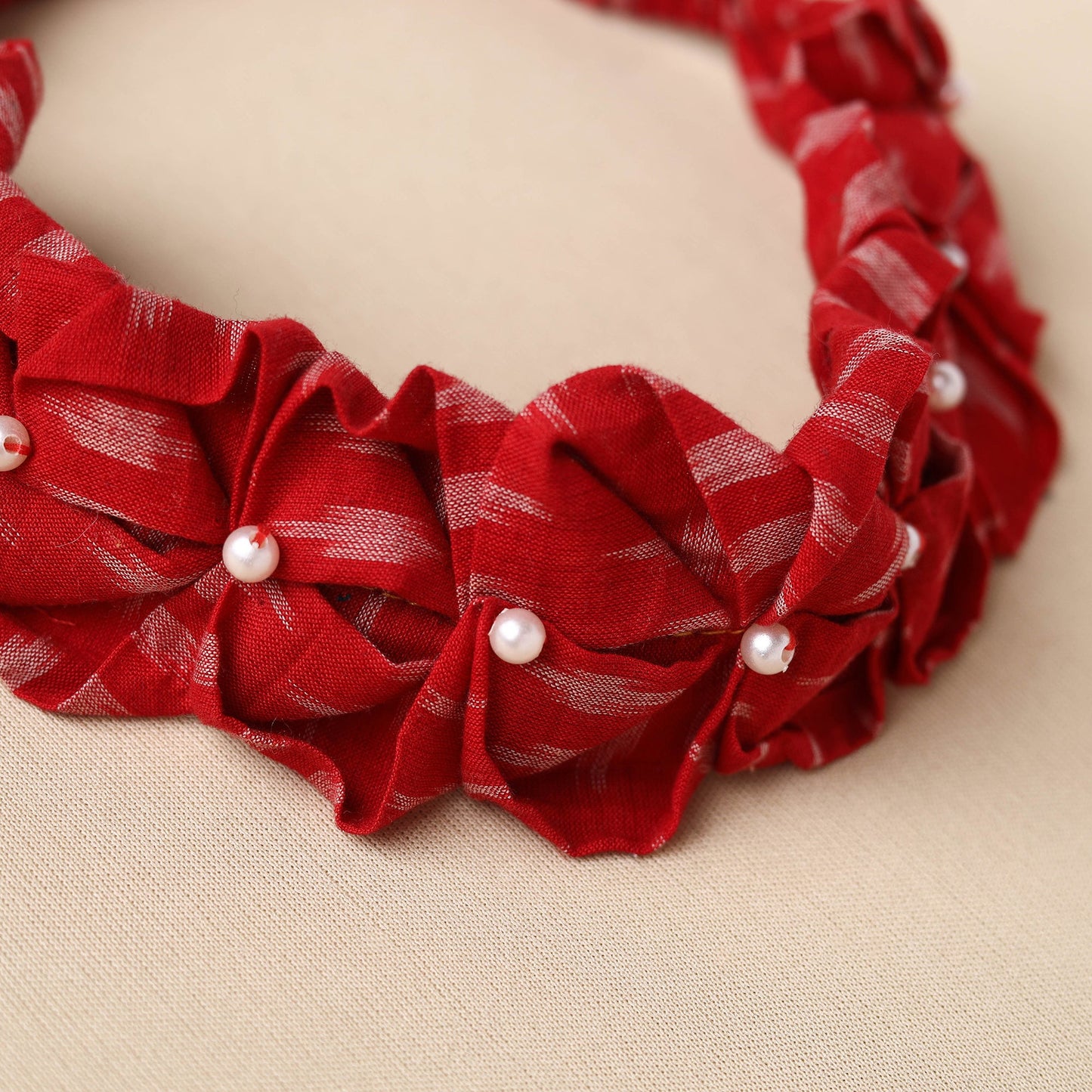 Handmade Cotton Elastic Pearl Headband