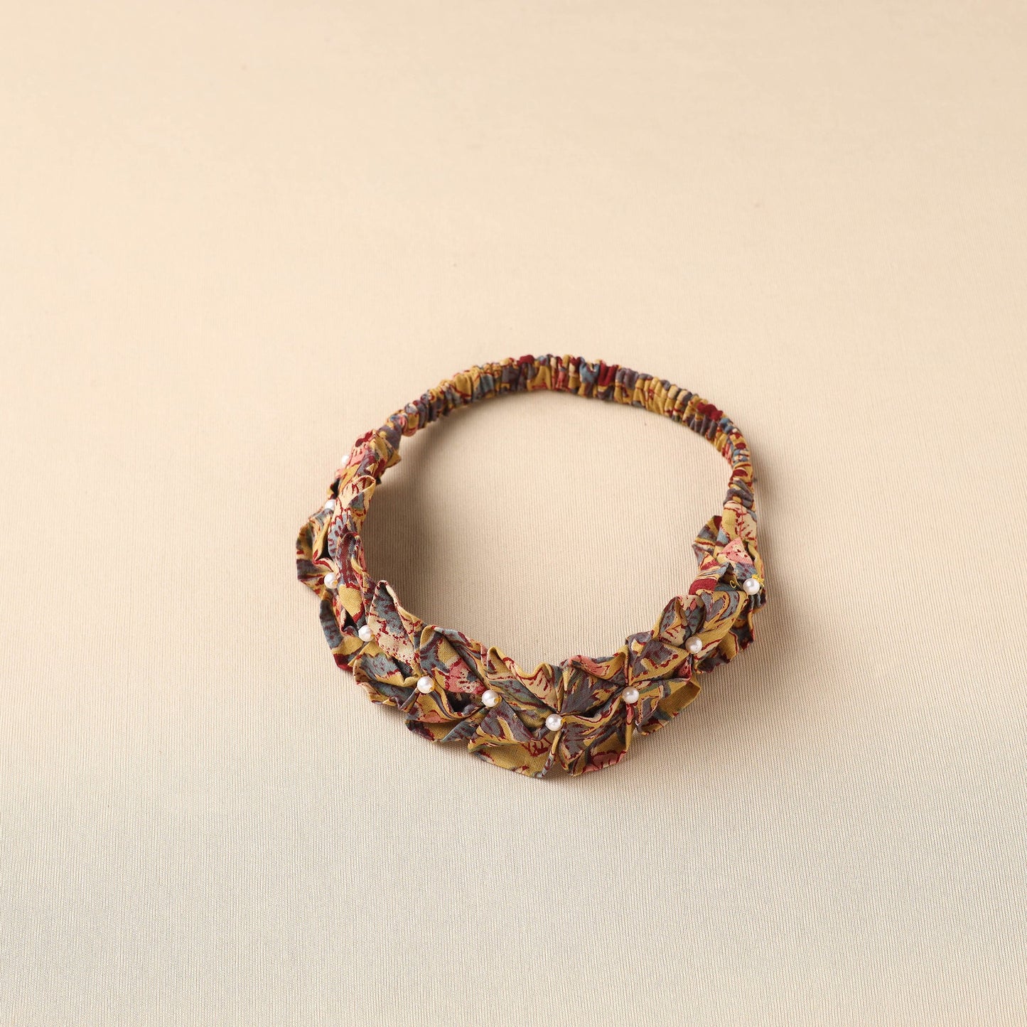 Handmade Cotton Elastic Pearl Headband