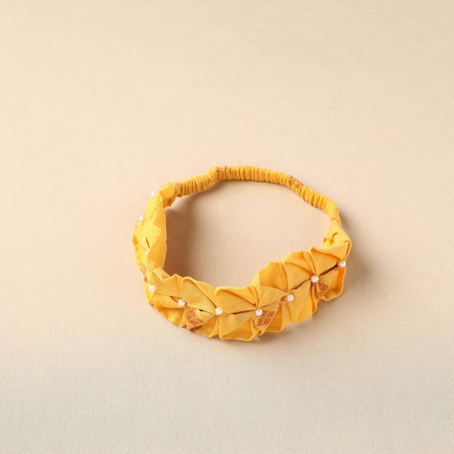 Handmade Cotton Elastic Pearl Headband