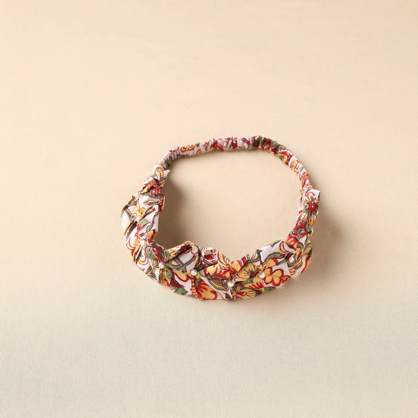 Handmade Cotton Elastic Pearl Headband