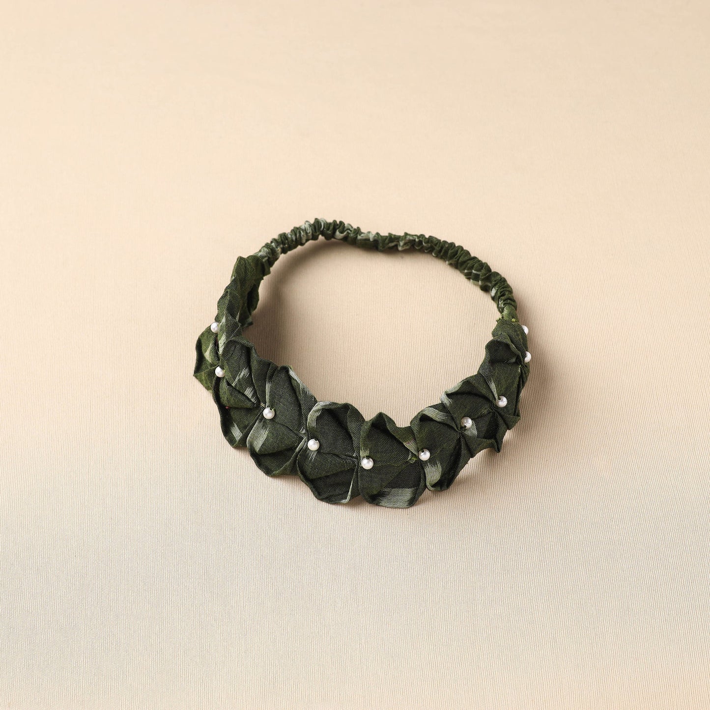 Handmade Cotton Elastic Pearl Headband