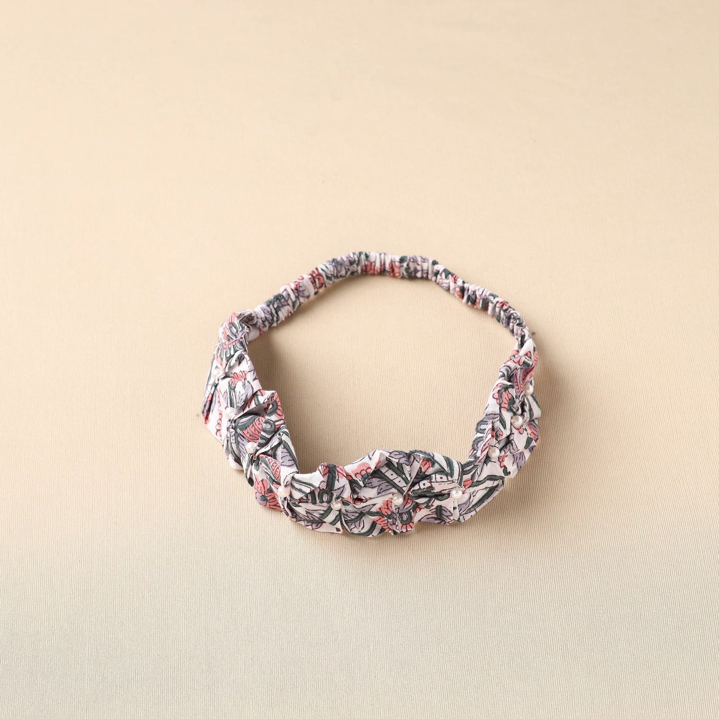Handmade Cotton Elastic Pearl Headband