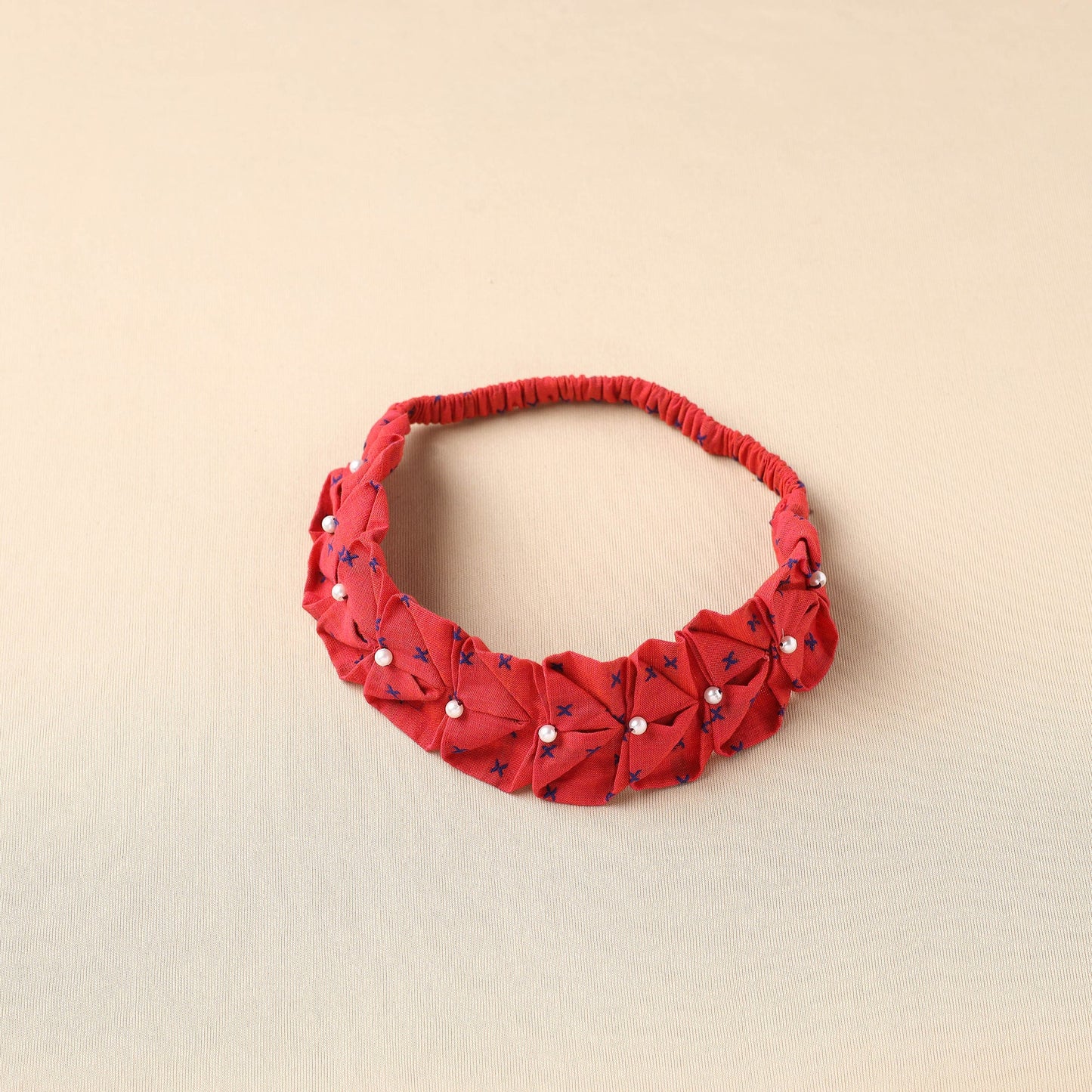 Handmade Cotton Elastic Pearl Headband