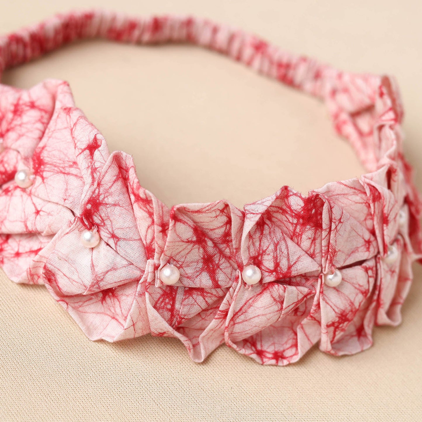 Handmade Cotton Elastic Pearl Headband