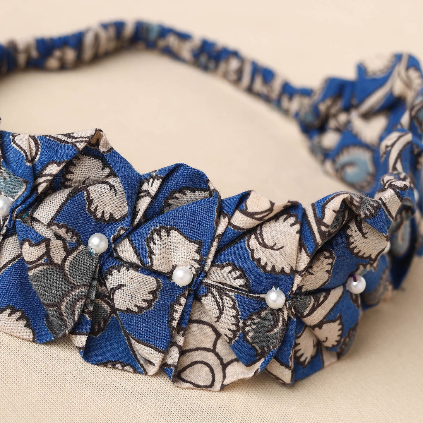 Handmade Cotton Elastic Pearl Headband