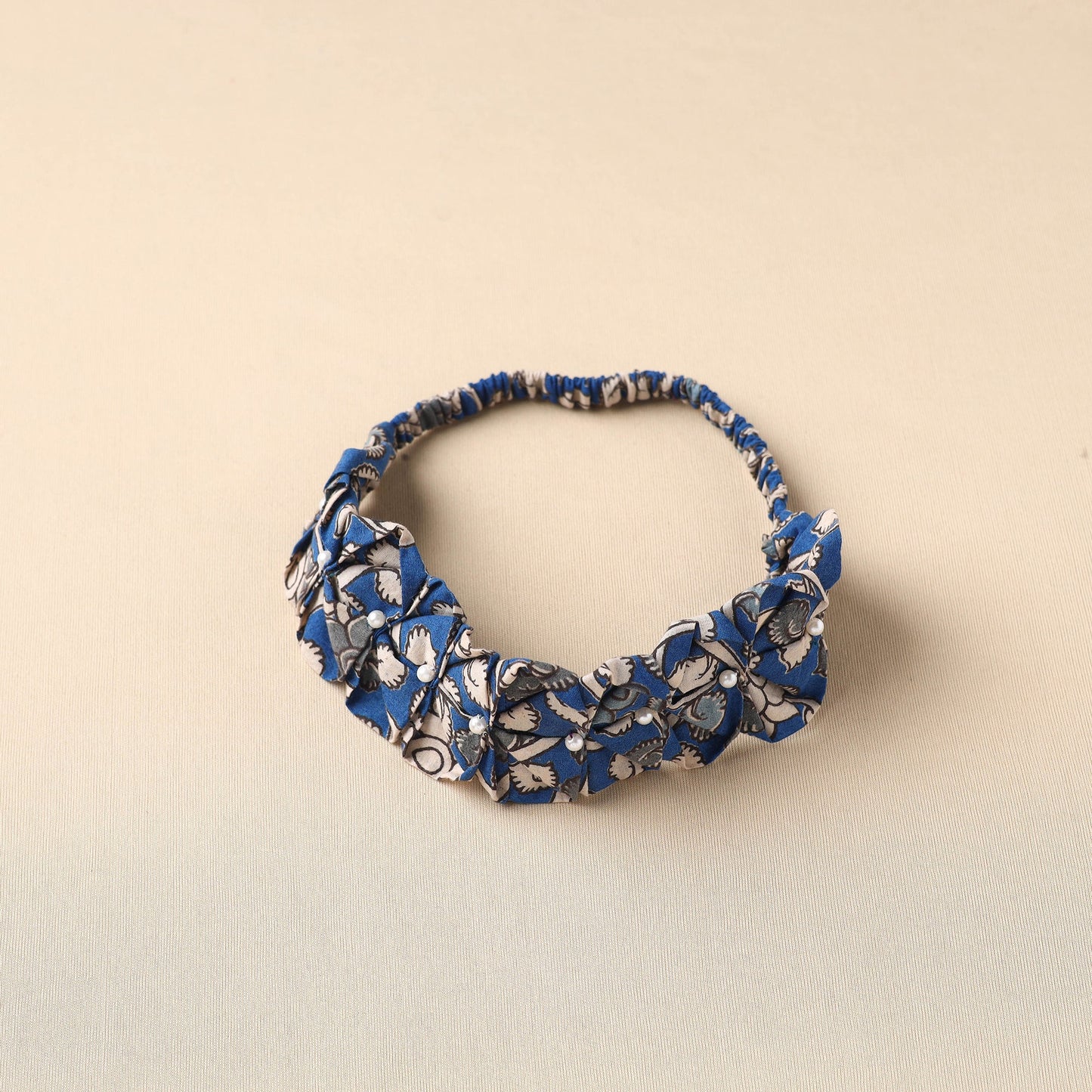 Handmade Cotton Elastic Pearl Headband