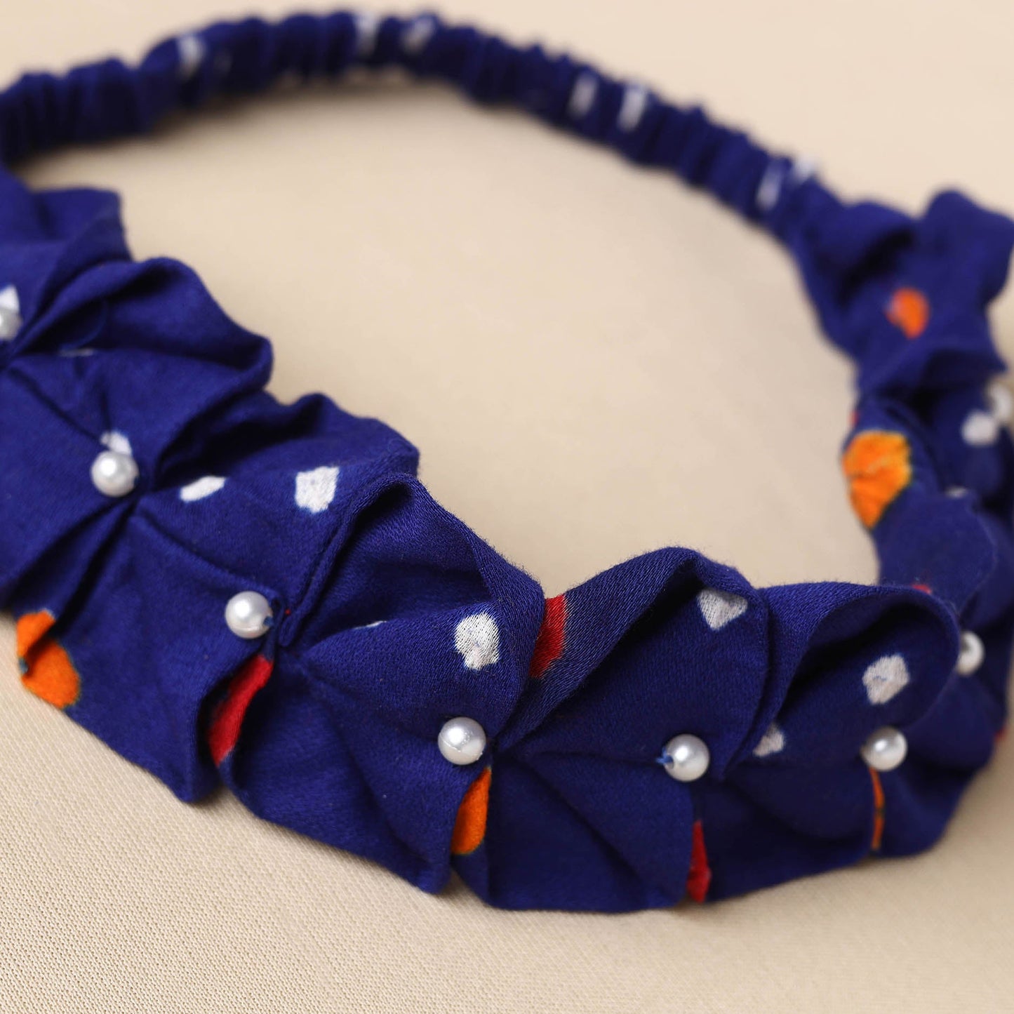 Handmade Cotton Elastic Pearl Headband