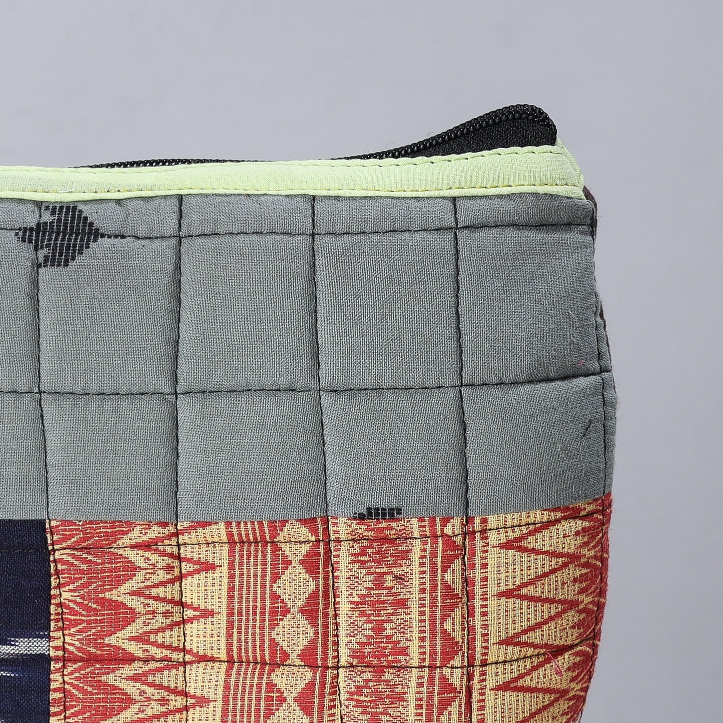 Handmade Cotton Fabric Quilted Patchwork Utility Pouch