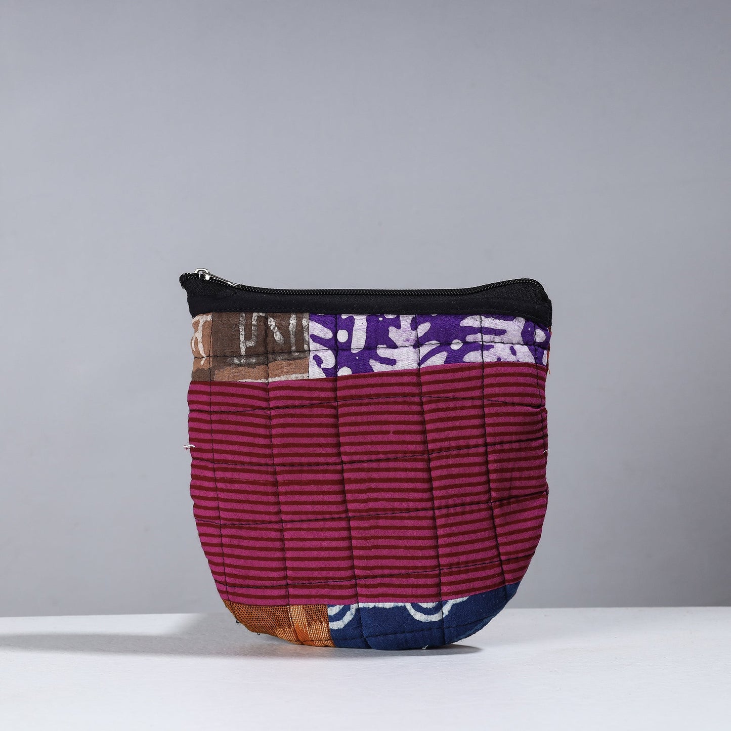 Handmade Cotton Fabric Quilted Patchwork Utility Pouch