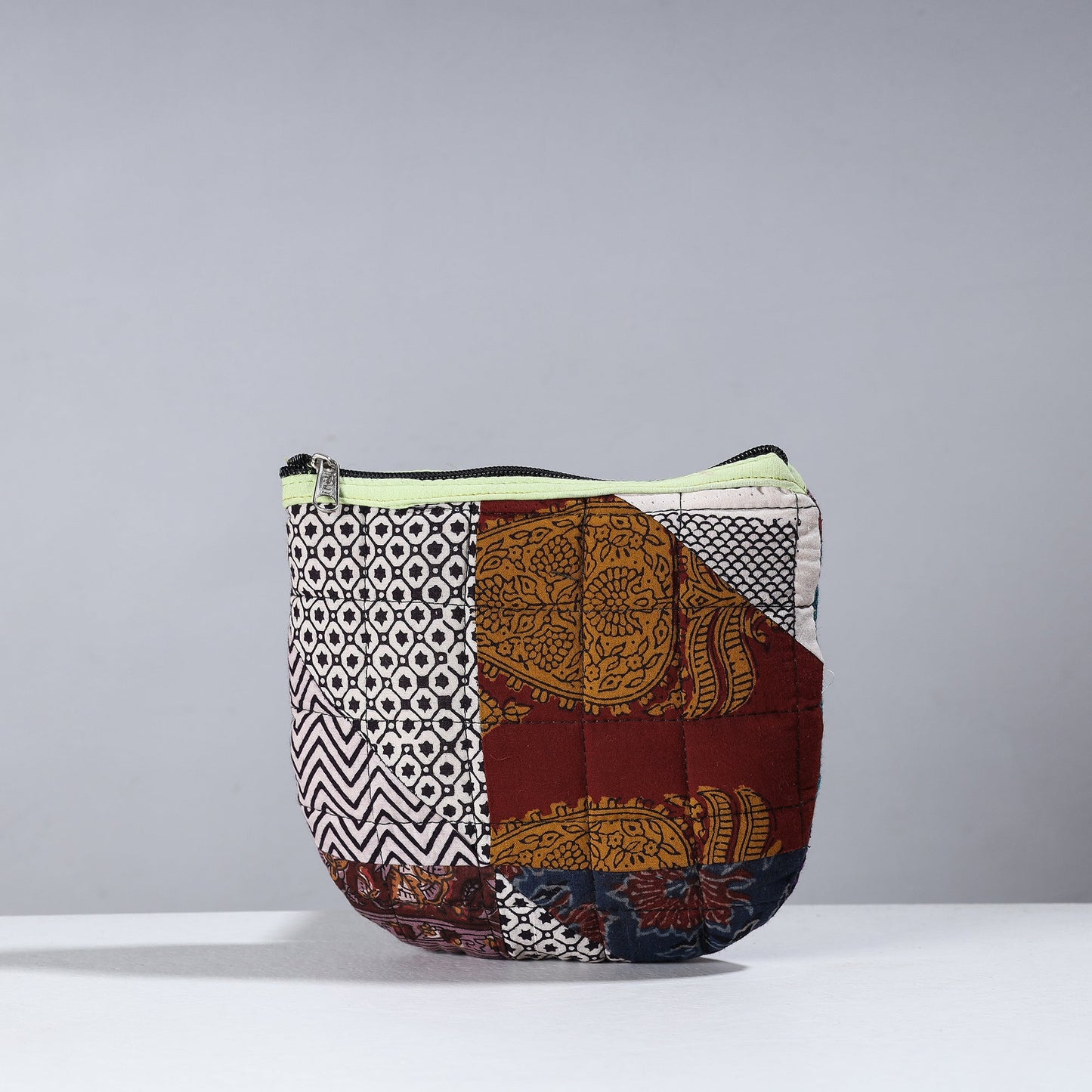 Handmade Cotton Fabric Quilted Patchwork Utility Pouch