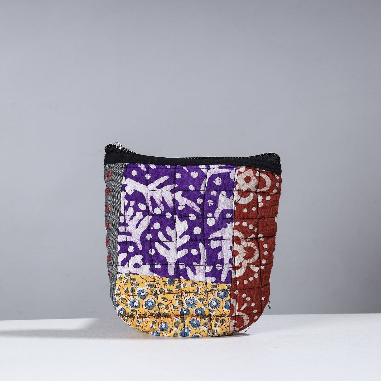 Handmade Cotton Fabric Quilted Patchwork Utility Pouch