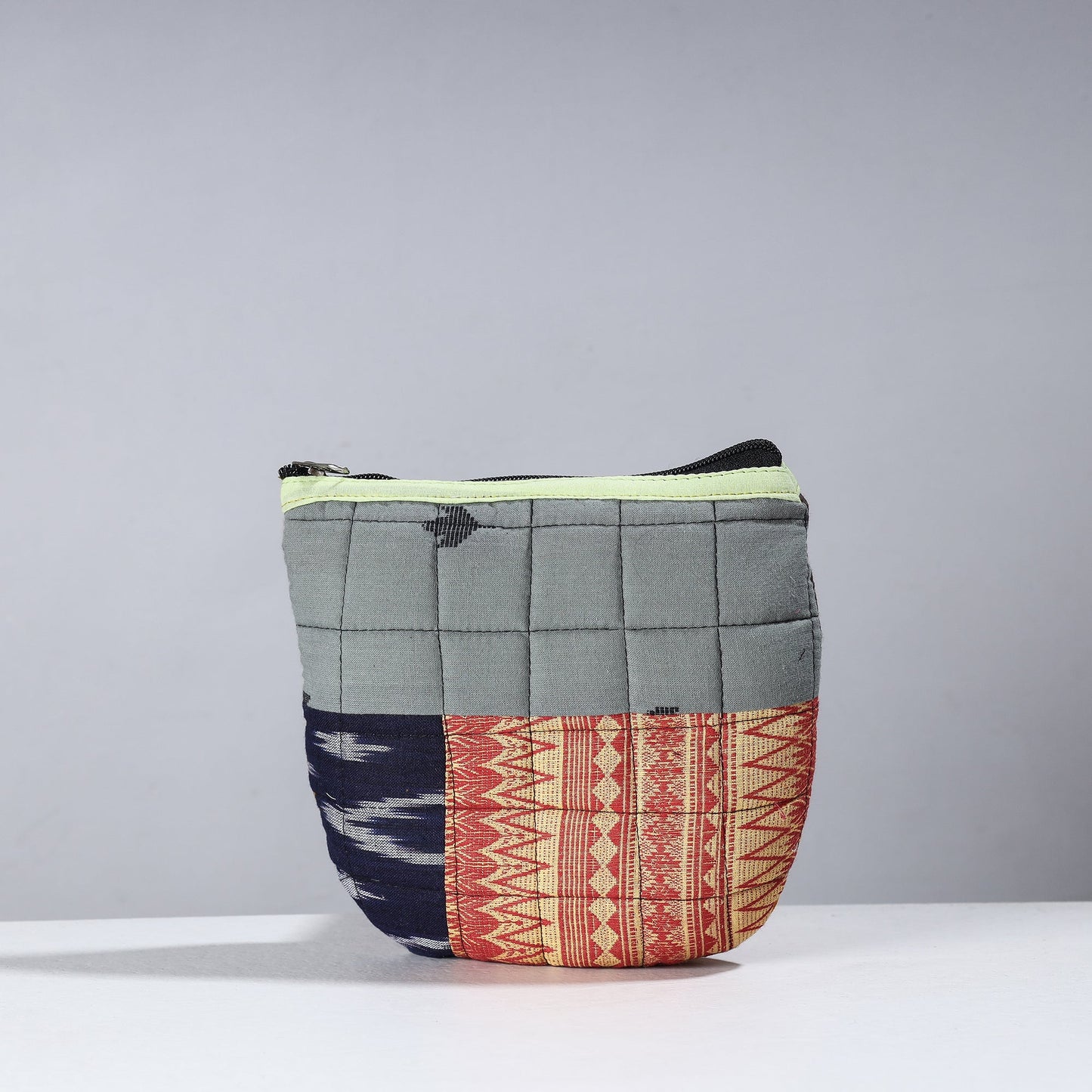 Handmade Cotton Fabric Quilted Patchwork Utility Pouch