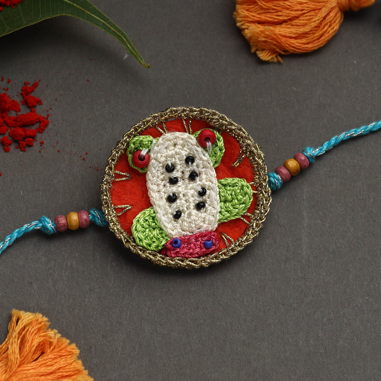 Buy Handmade Recyclable Crochet Kids Rakhi Online at iTokri.com
