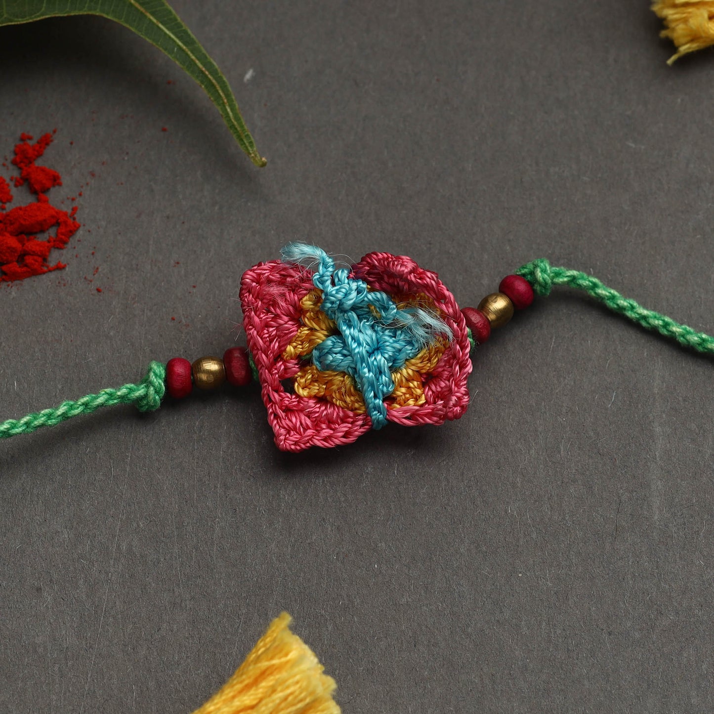 Buy Handmade Recyclable Crochet Rakhi Online at iTokri.com