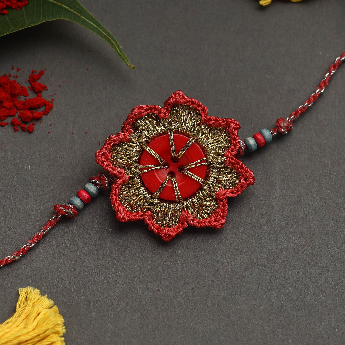Handmade crochet rakhi by samoolam - handcrafted