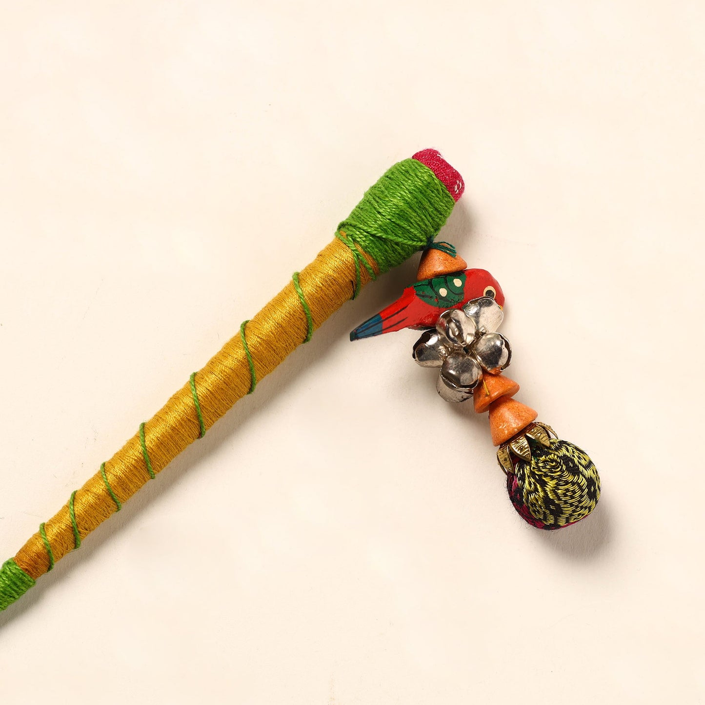 Handmade Crochet Wooden Juda Stick