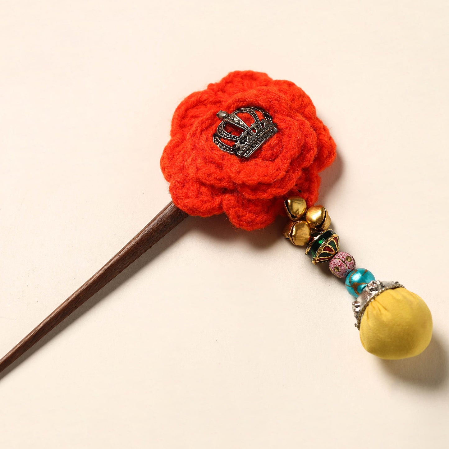 Handmade Crochet Wooden Juda Stick