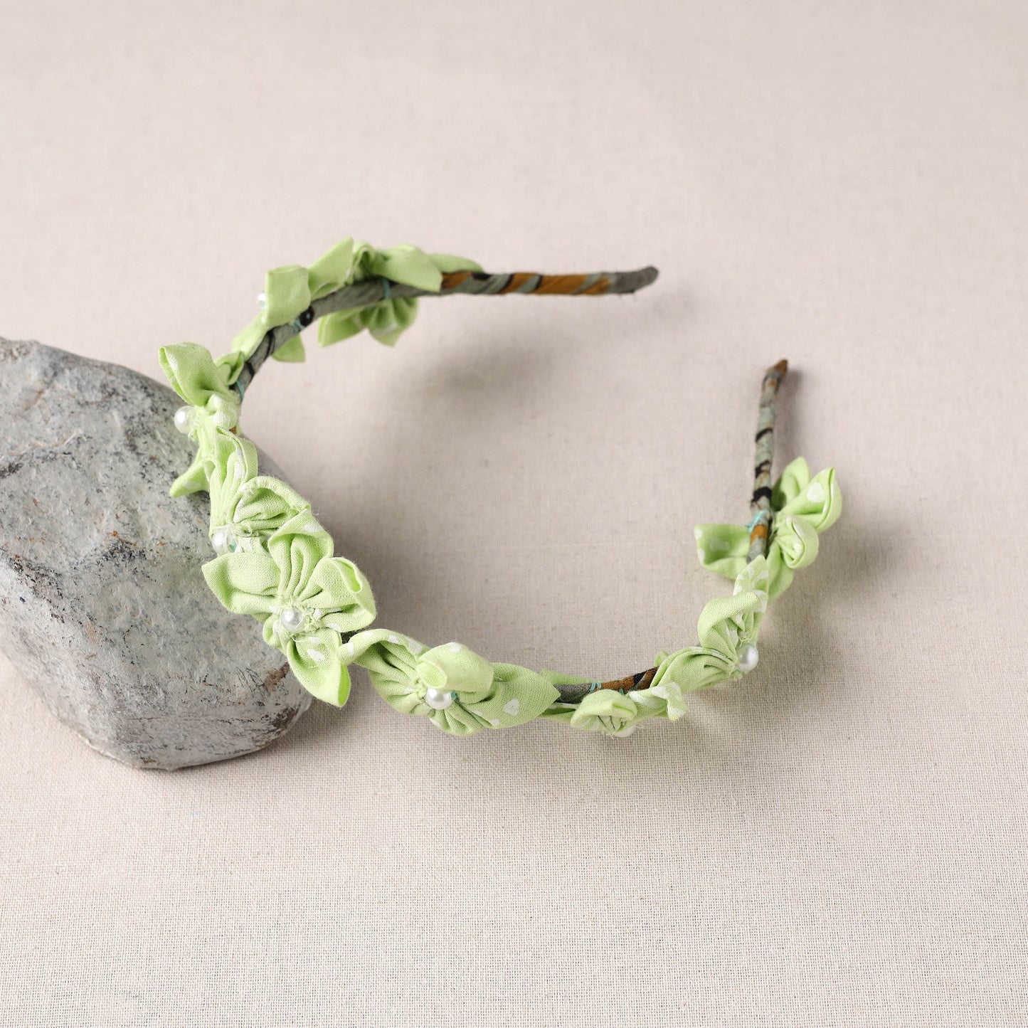 Handmade Fabart & Beadwork Hair Band