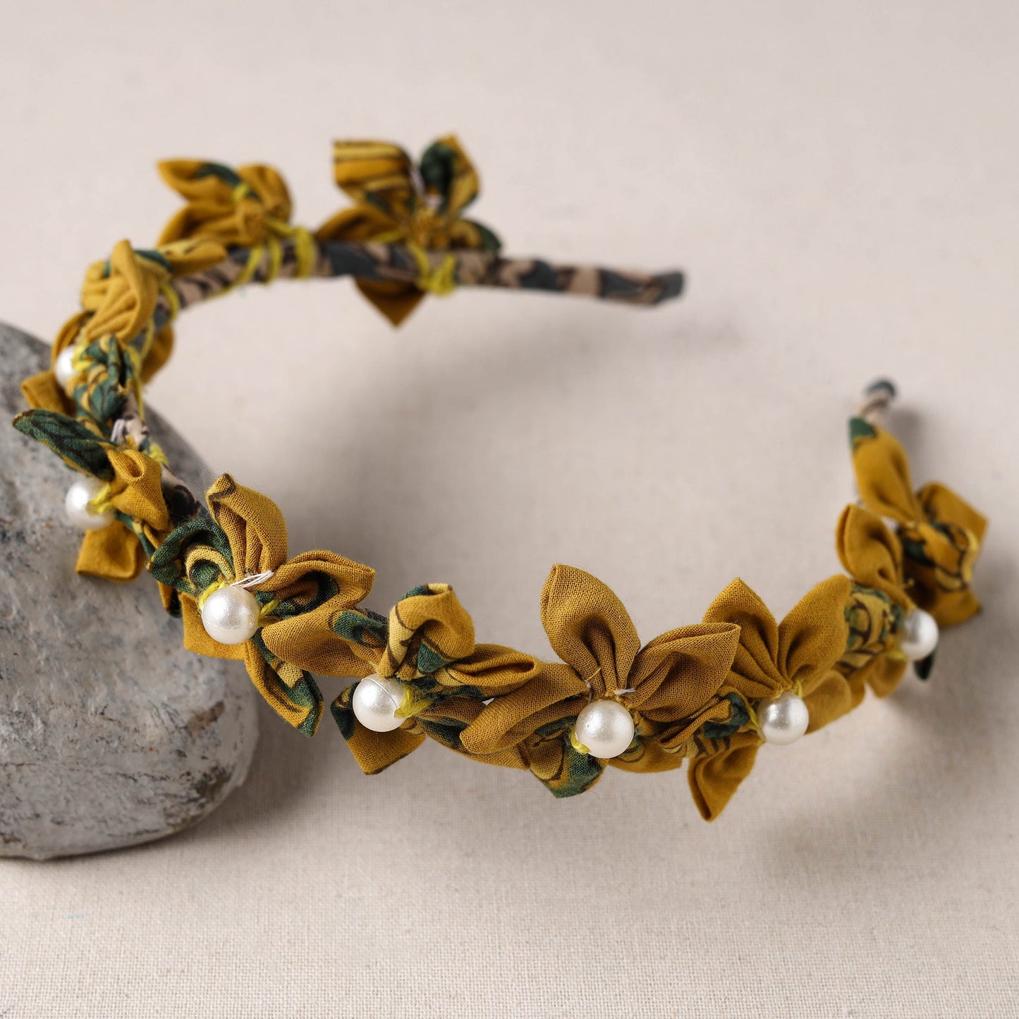 Handmade Fabart & Beadwork Hair Band