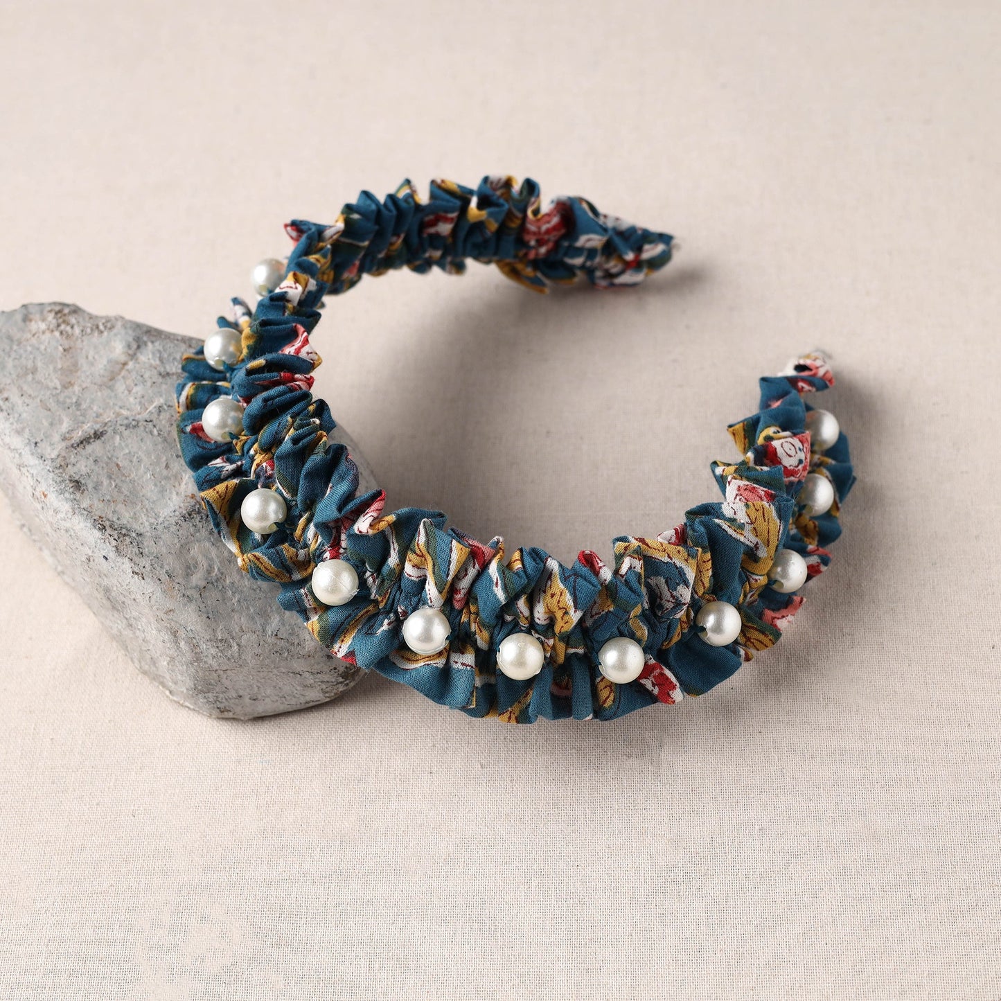 Handmade Fabart & Beadwork Hair Band