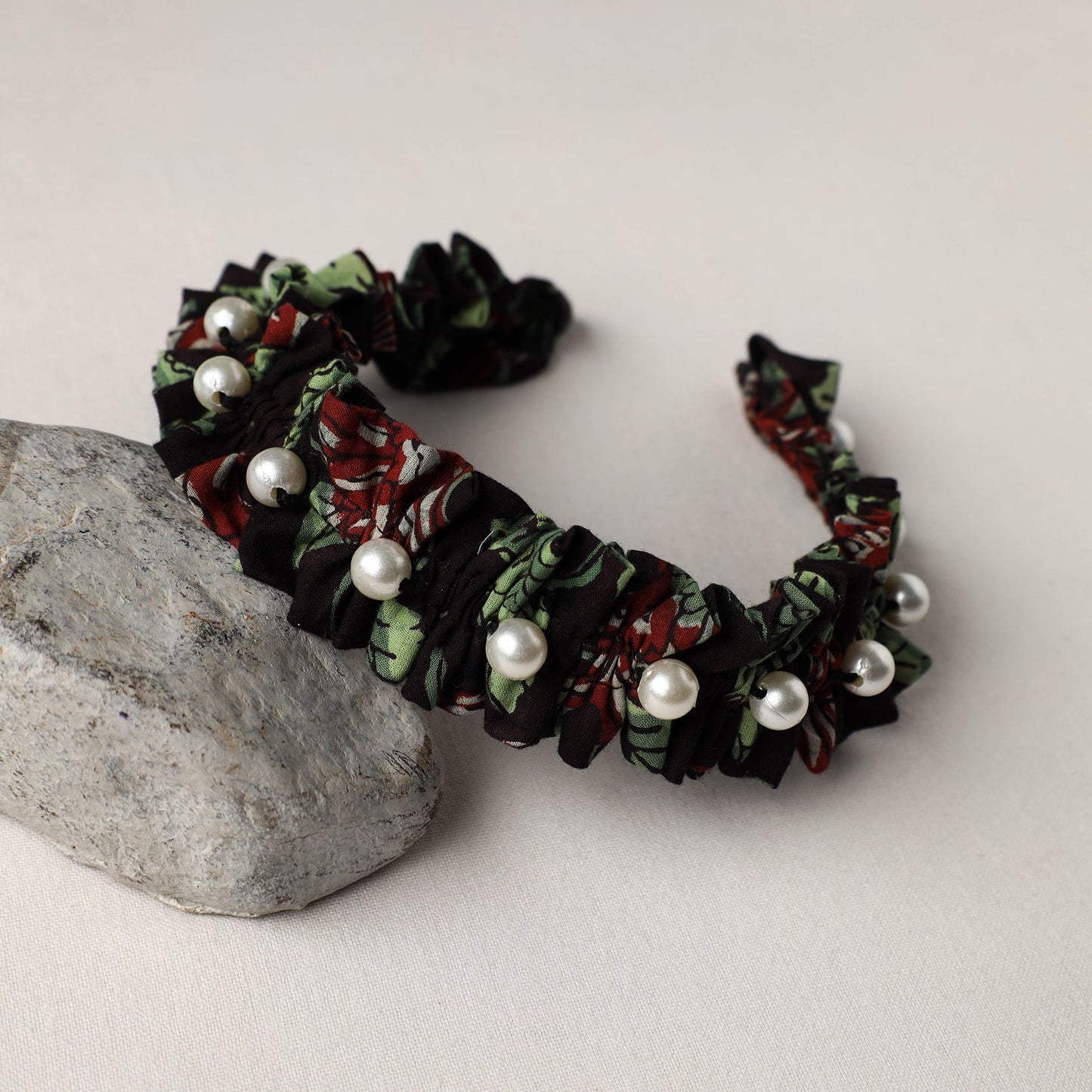 Handmade Fabart & Beadwork Hair Band