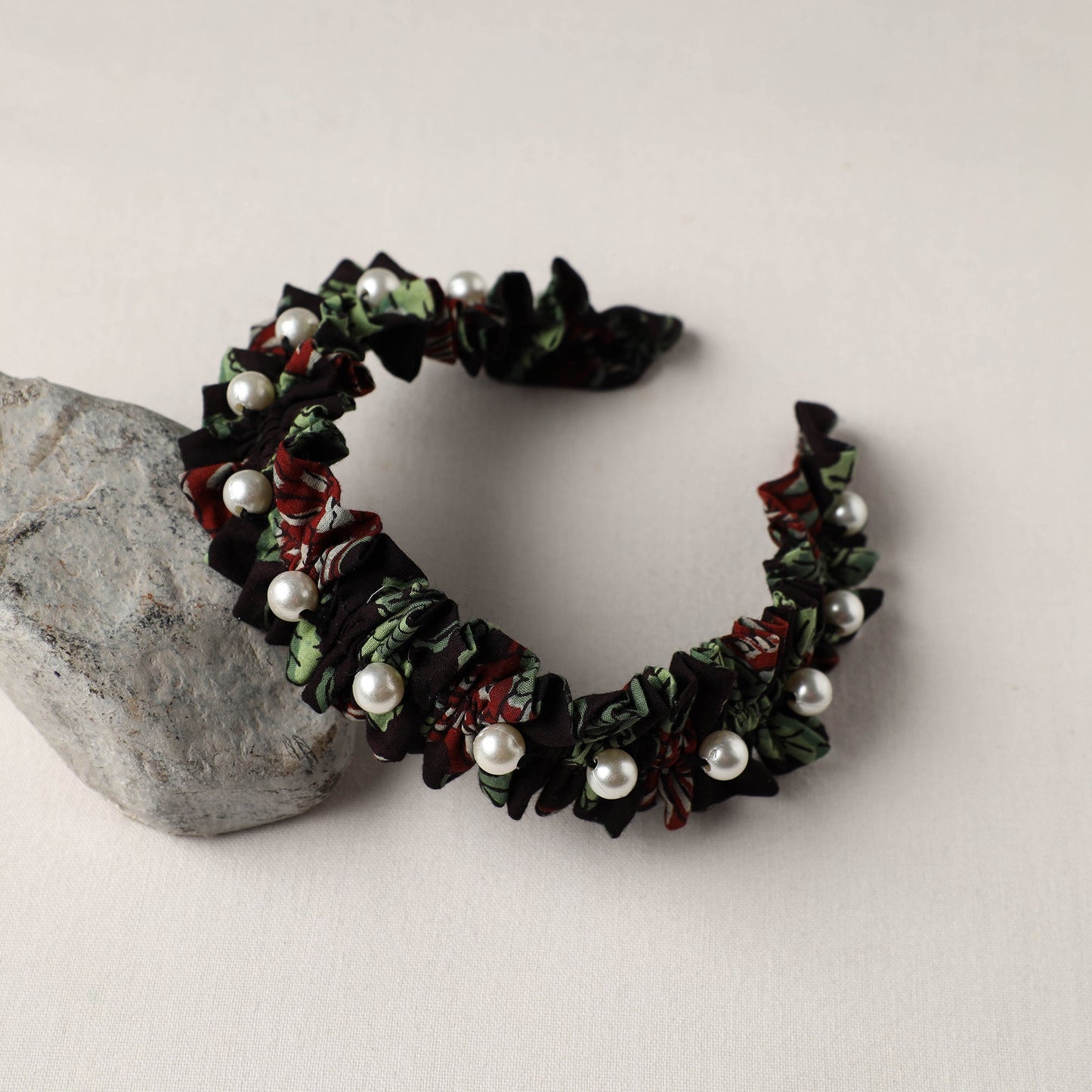 Handmade Fabart & Beadwork Hair Band