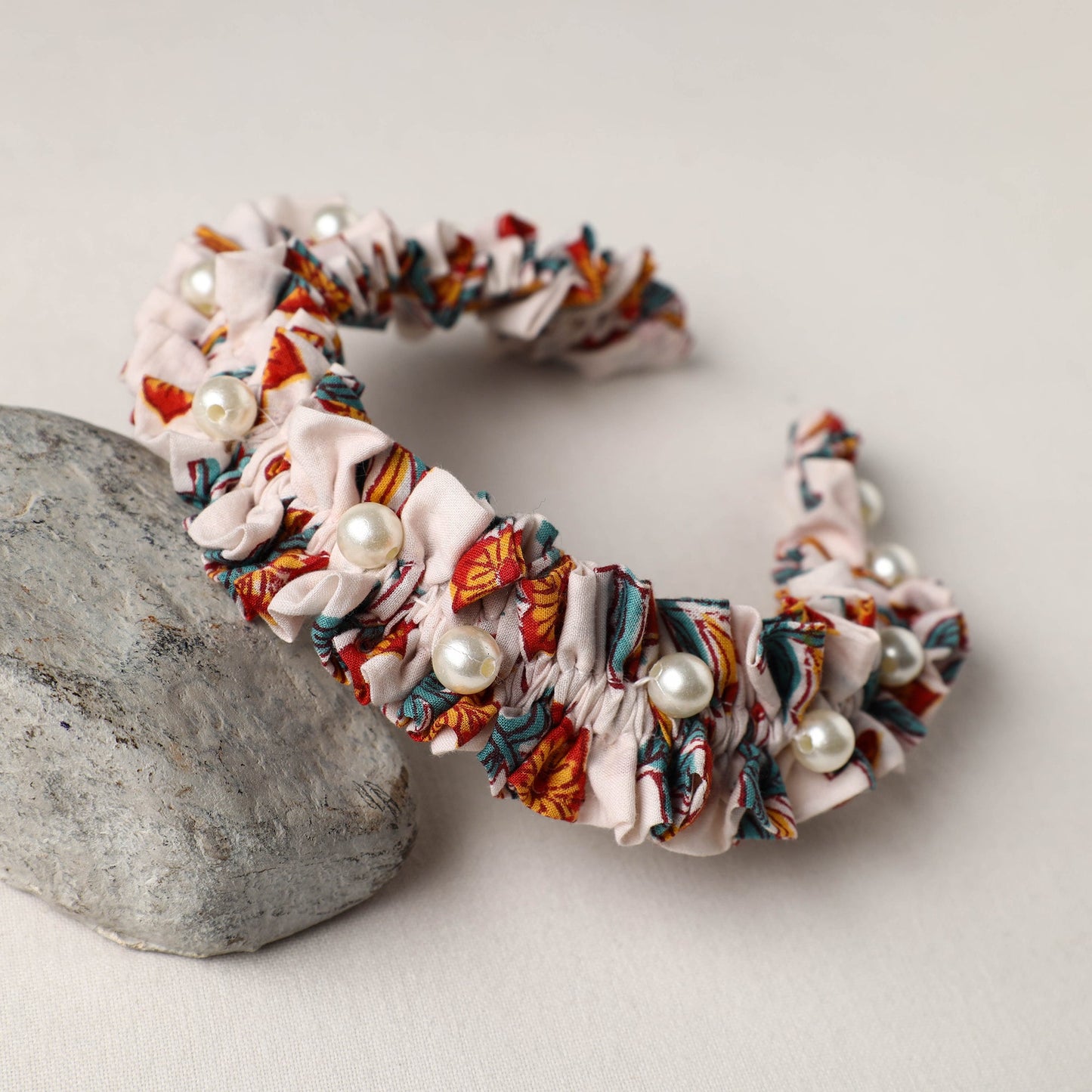 Handmade Fabart & Beadwork Hair Band
