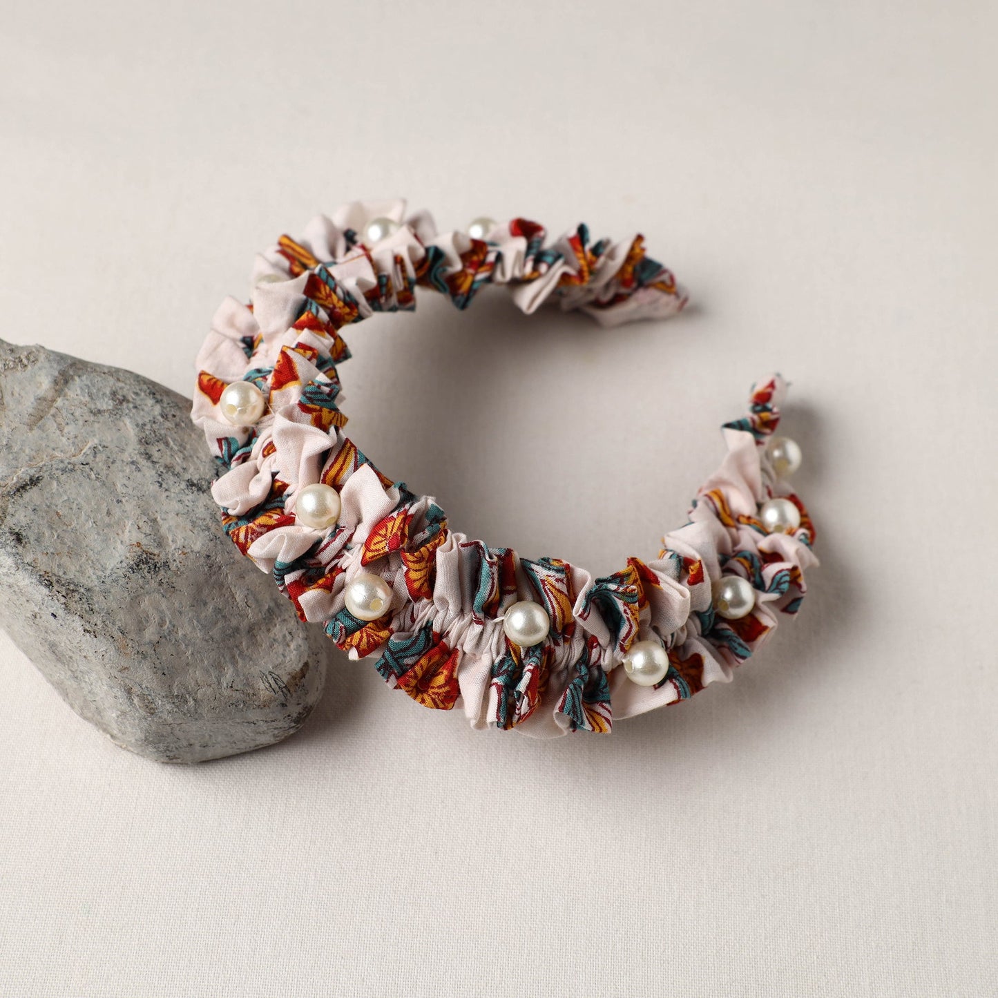 Handmade Fabart & Beadwork Hair Band