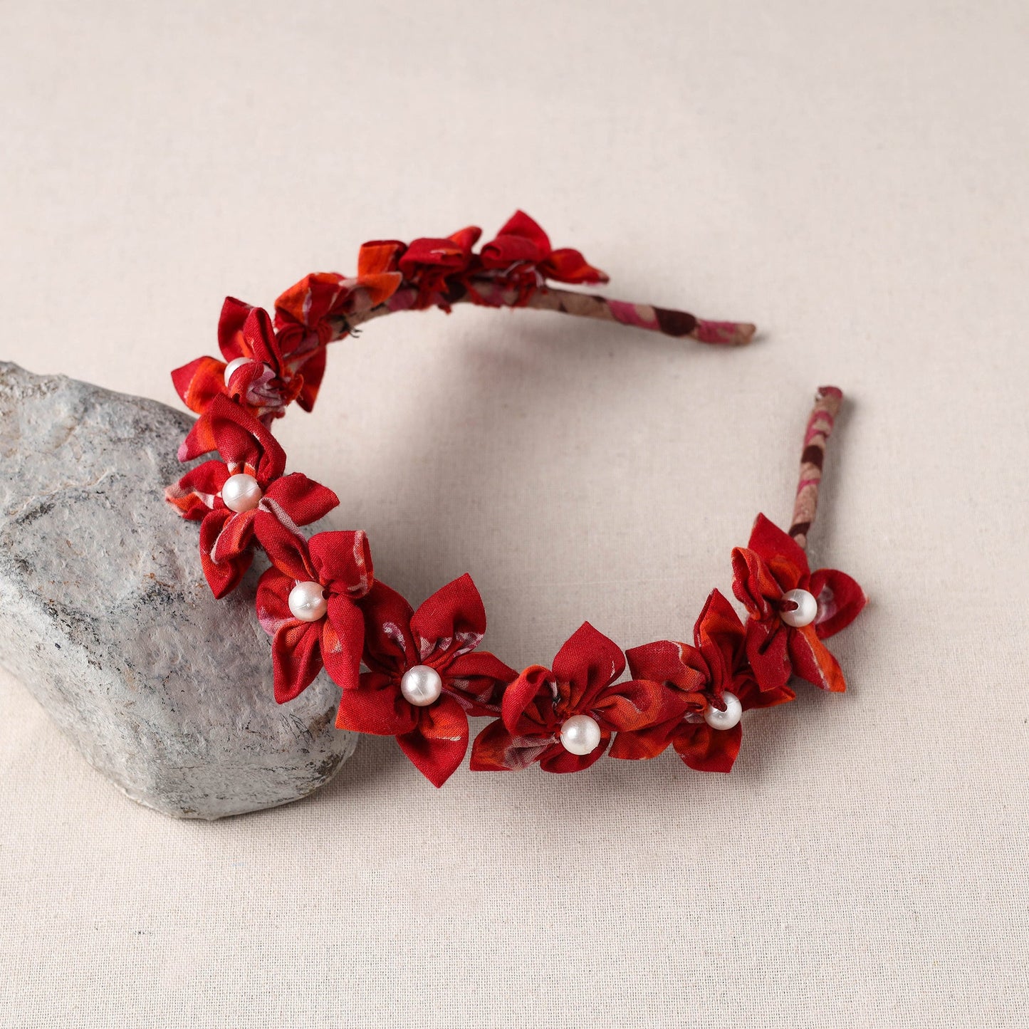 Handmade Fabart & Beadwork Hair Band