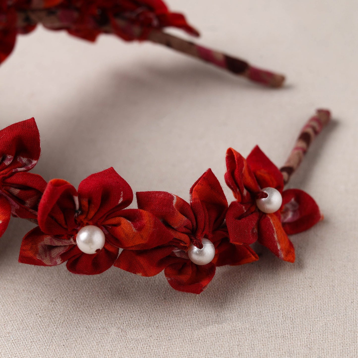 Handmade Fabart & Beadwork Hair Band